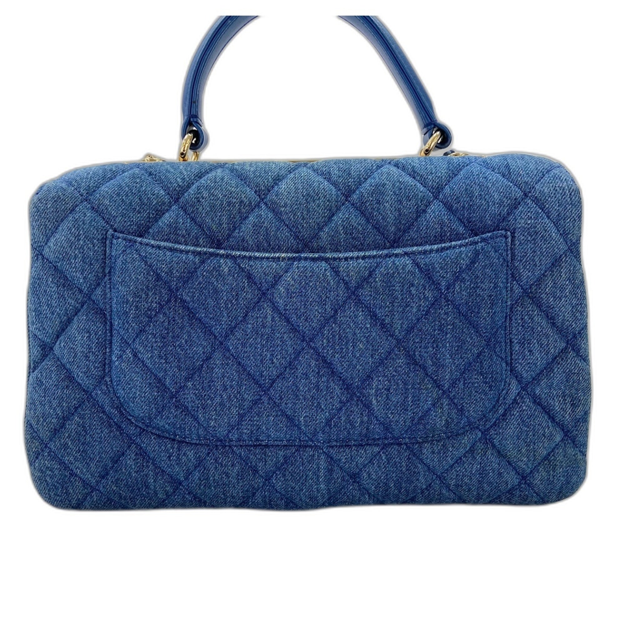 Chanel Blue Denim Handbag (Pre-Owned)