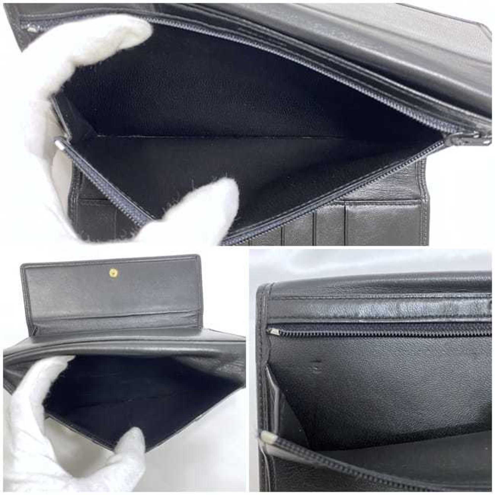Loewe Black Nappa Leather Leather Wallet (Tri-Fold) (Pre-Owned)