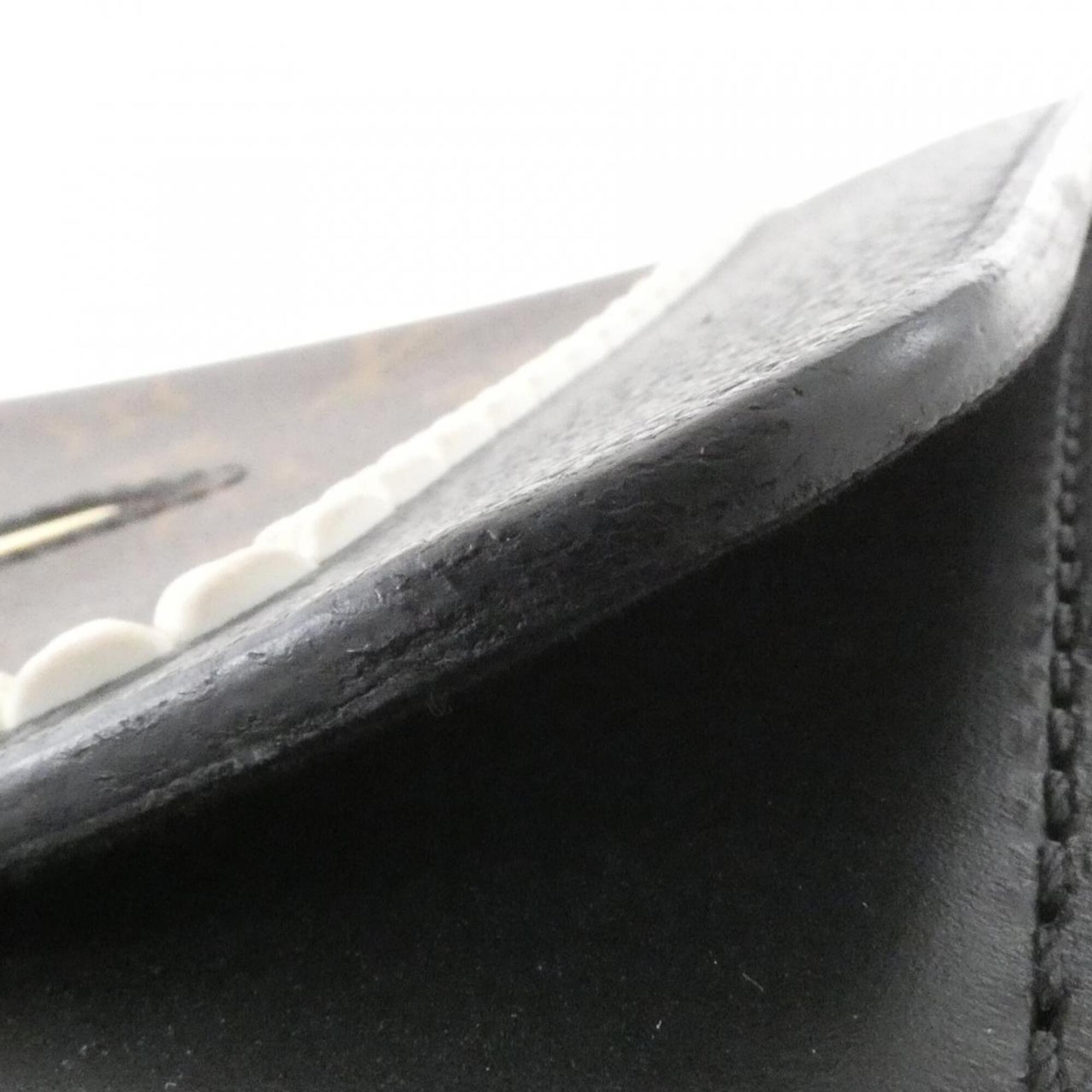 Louis Vuitton Black Marron Coated Canvas Leather Shoulder Bag (Pre-Owned)