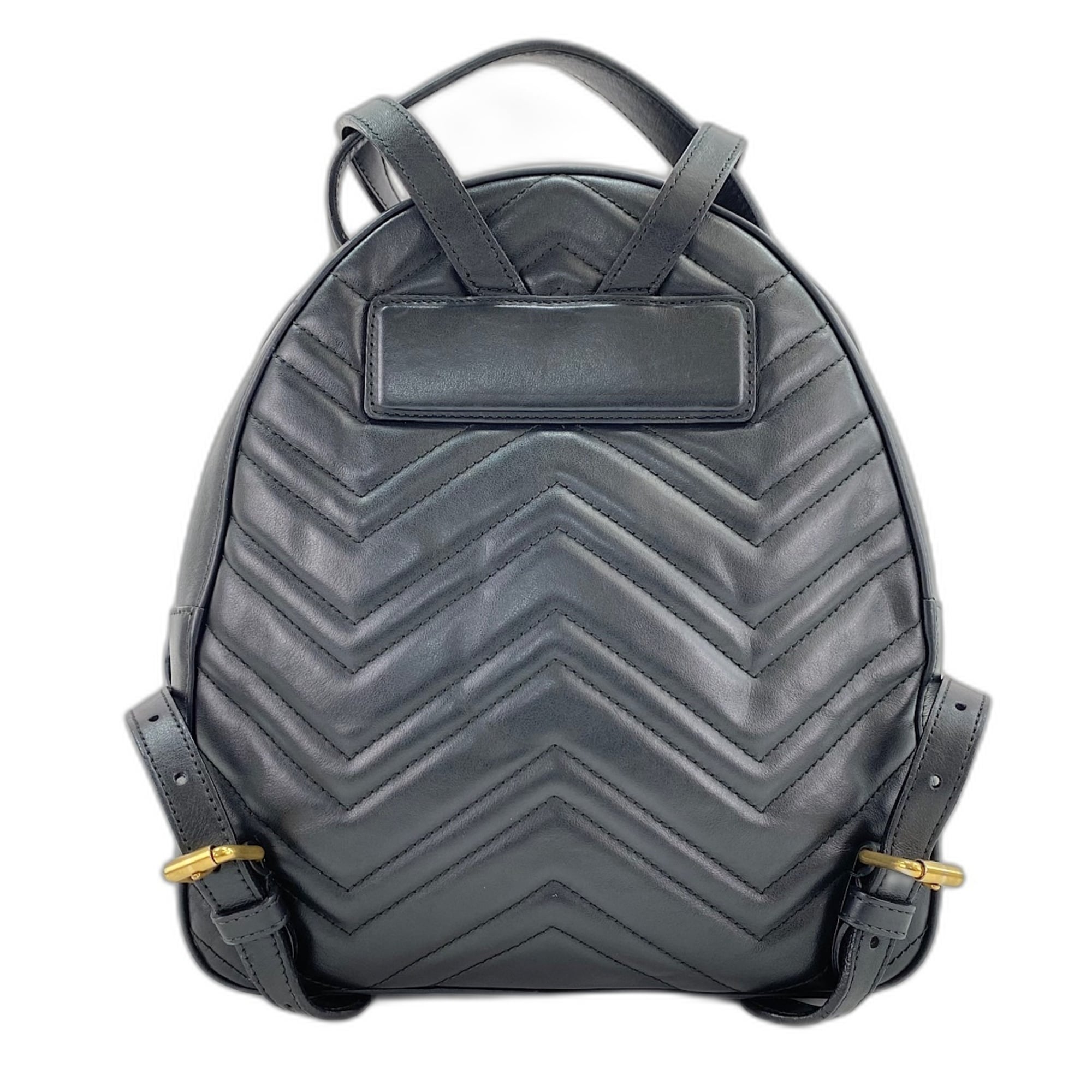 Gucci Gg Marmont Black Backpack (Pre-Owned)