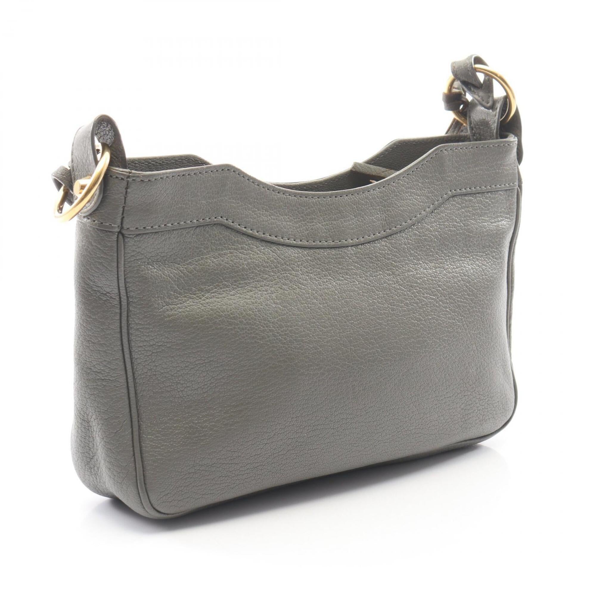 Balenciaga Gray Metallic Leather Handbag Shoulder Bag (Pre-Owned)
