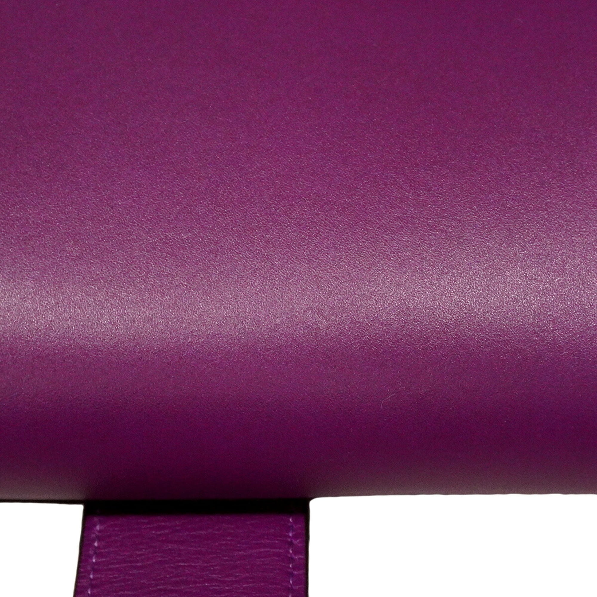 Hermes Violet Tadelakt Leather Clutch Bag (Pre-Owned)
