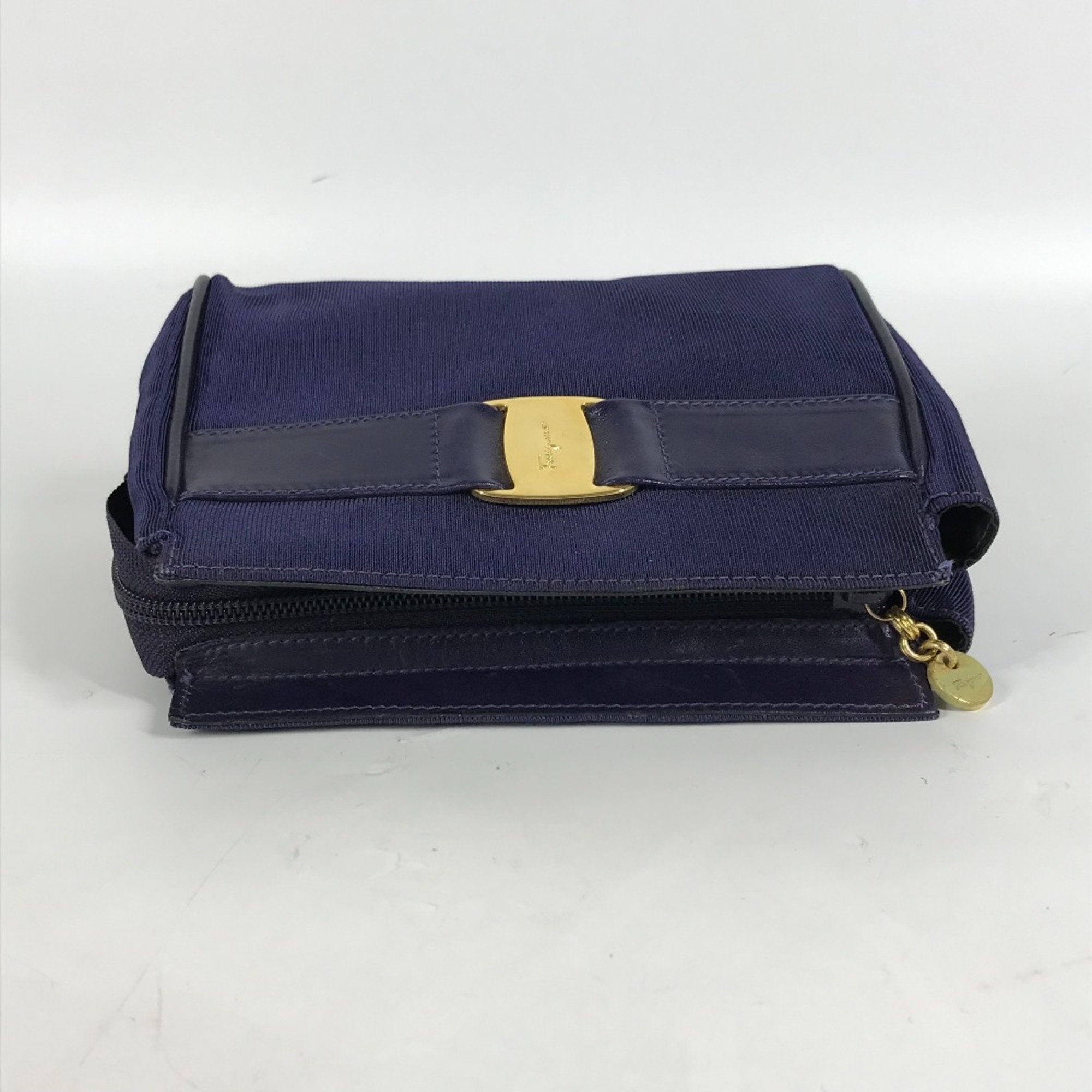 Salvatore Ferragamo Blue Cloth Pouch (Pre-Owned)