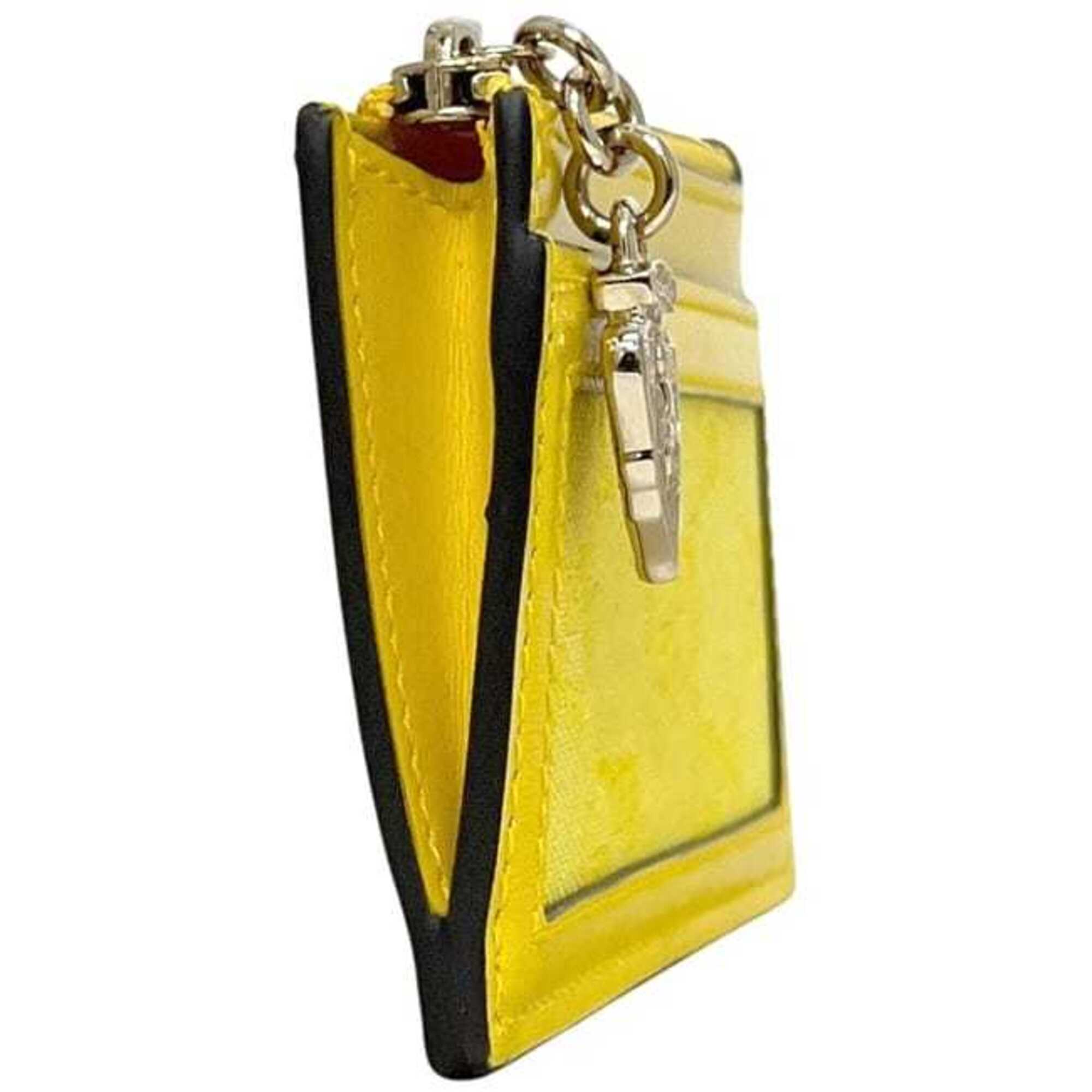 Gucci Yellow Canvas Leather Coin Purse/Coin Case (Pre-Owned)