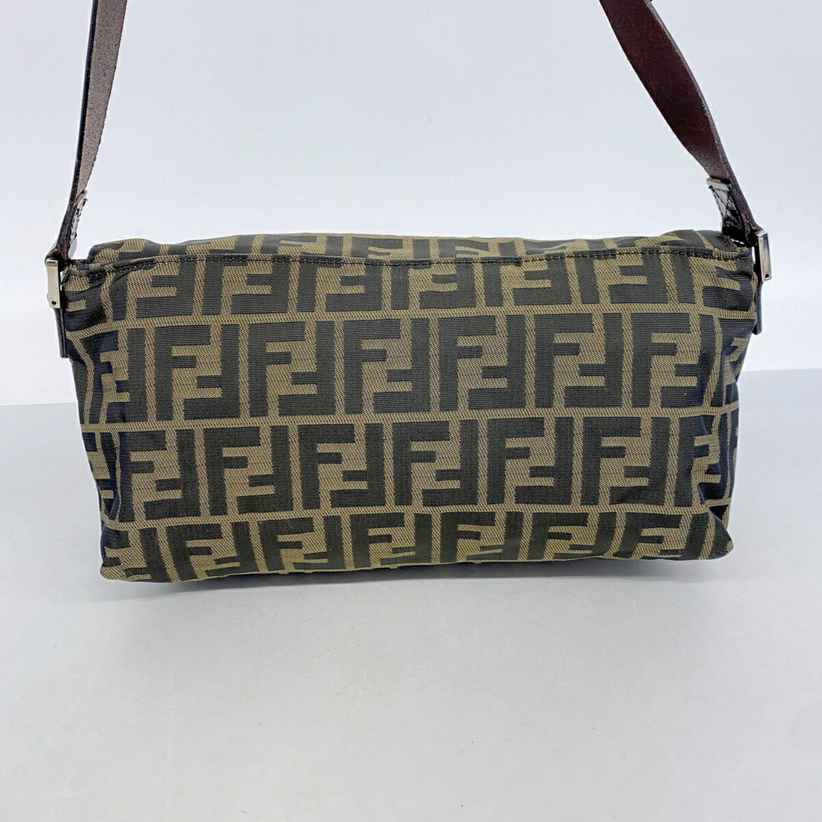 Fendi Brown Nylon Canvas Shoulder Bag (Pre-Owned)