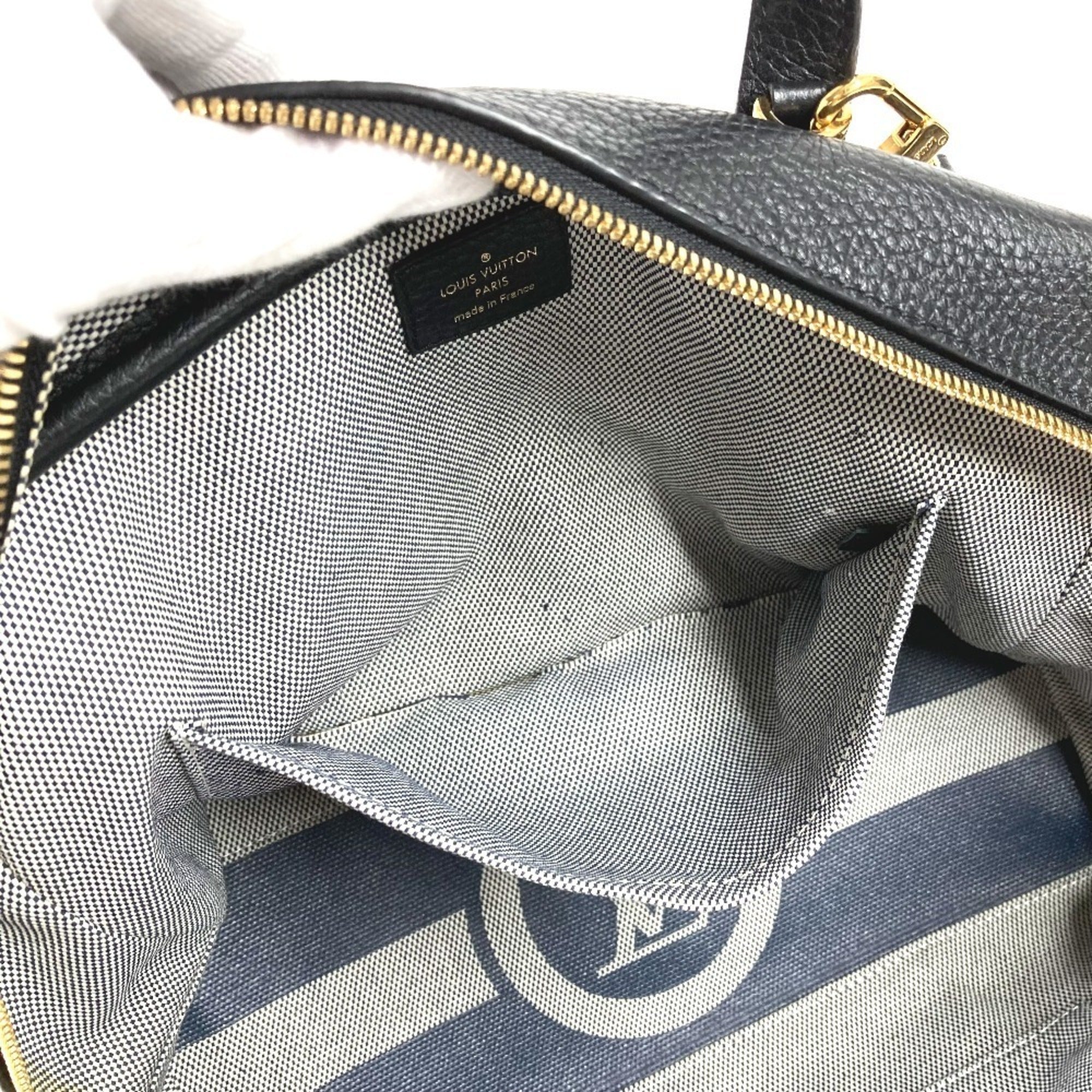 Louis Vuitton Black Noir Leather Handbag Tote Bag (Pre-Owned)