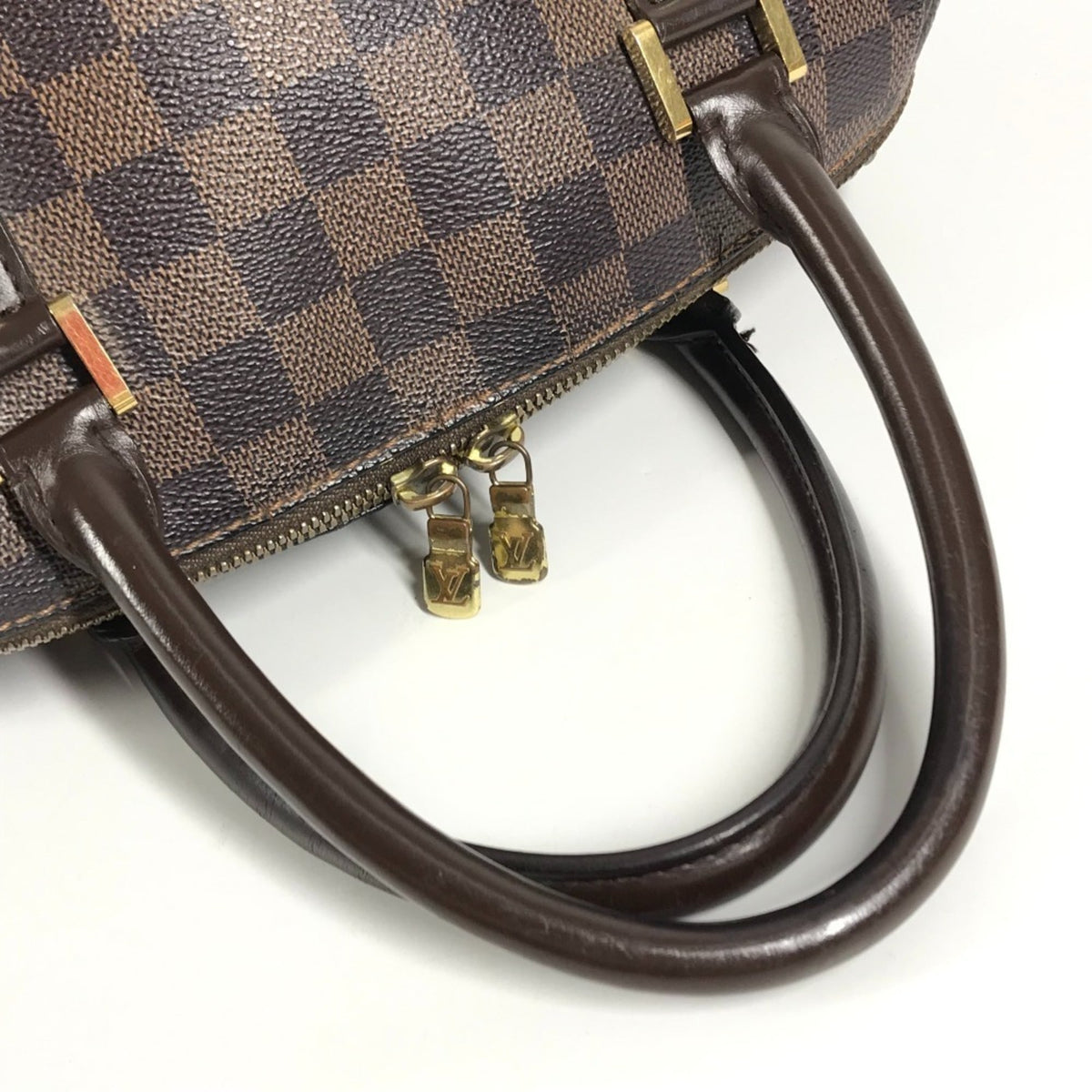 Louis Vuitton Brown Ebene Damier Canvas Boston Bag Handbag Tote Bag (Pre-Owned)