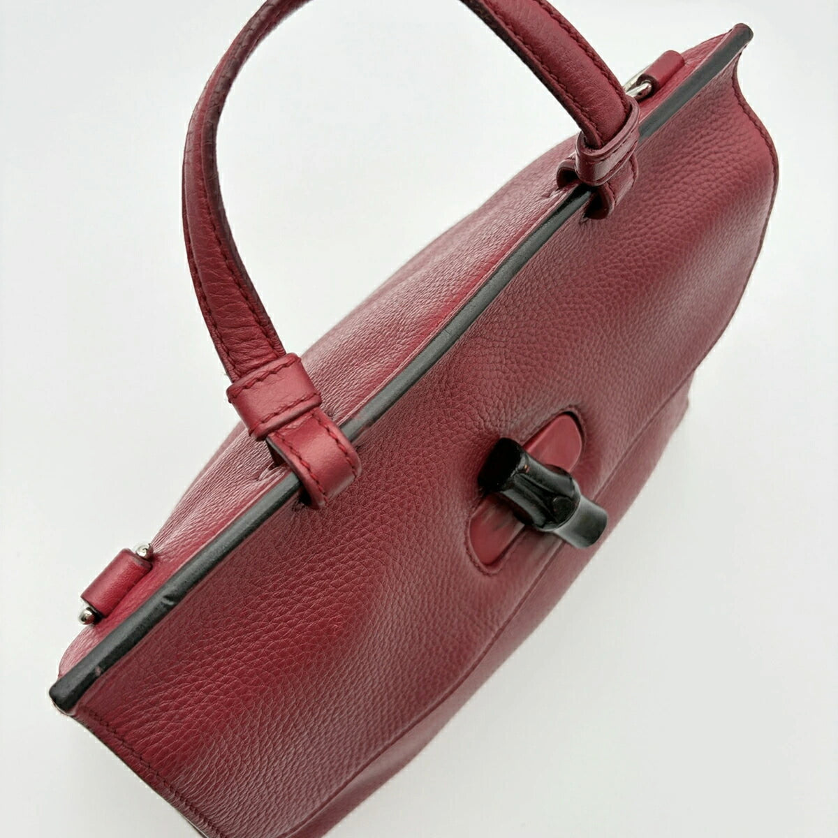 Gucci Bordeaux Leather Shoulder Bag (Pre-Owned)
