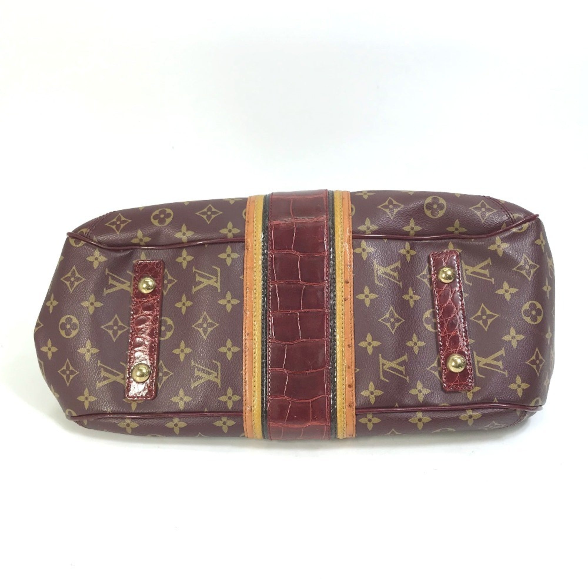 Louis Vuitton Monogram Mirage Brown Red Color Canvas Boston Bag Shoulder Bag (Pre-Owned)