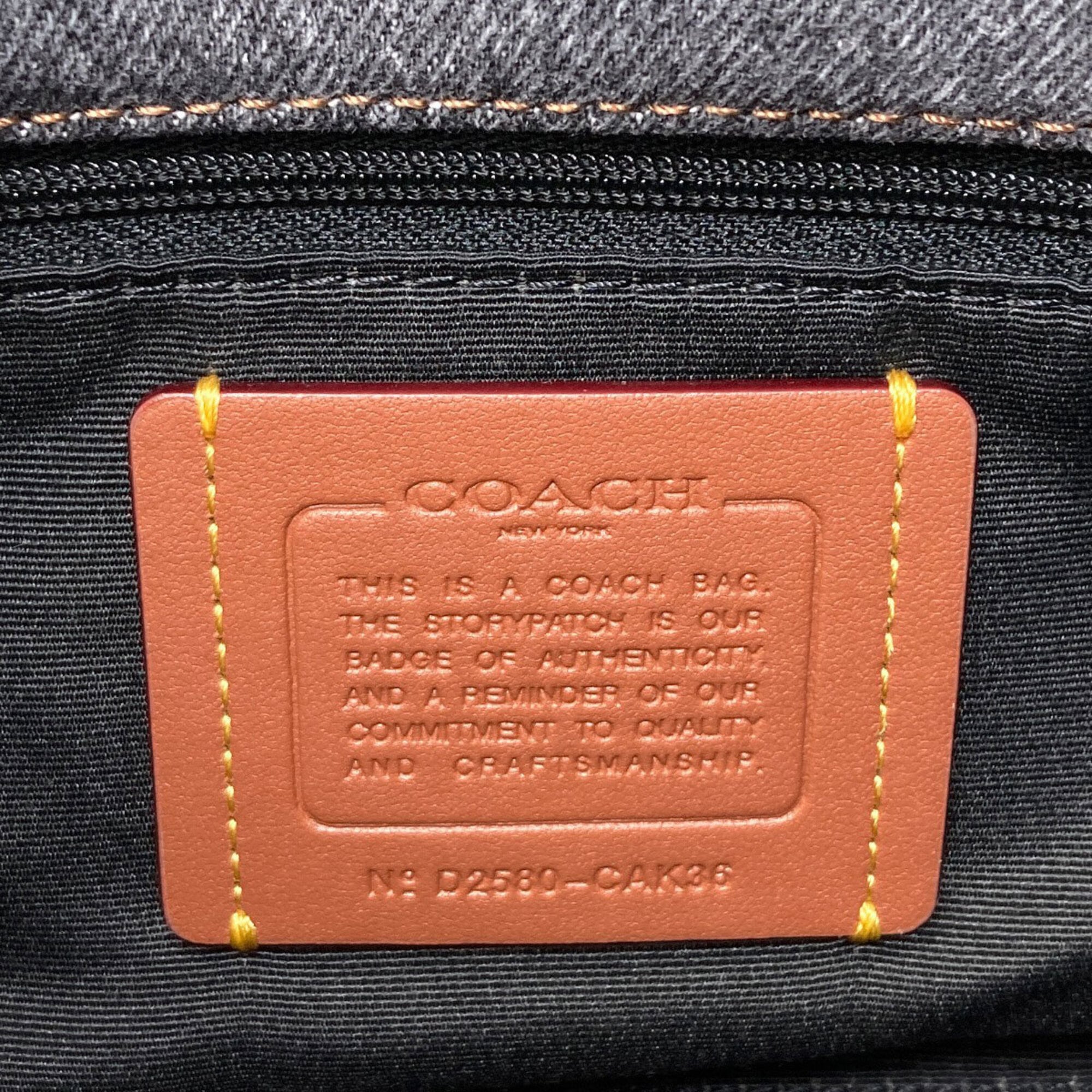 Coach Gray Denim Shoulder Bag (Pre-Owned)