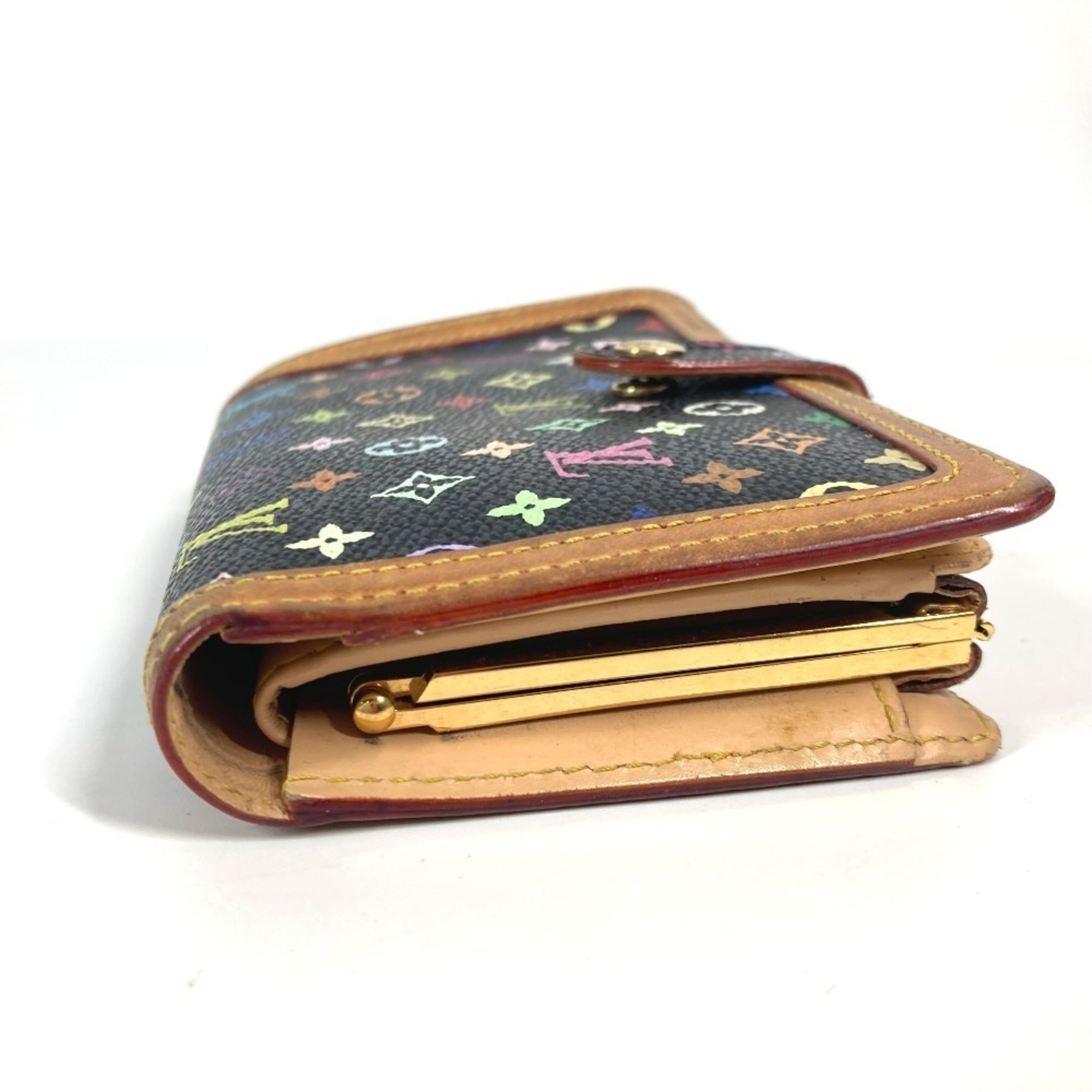 Louis Vuitton Black Noir Monogram Multicolore Wallet (Bi-Fold) (Pre-Owned)