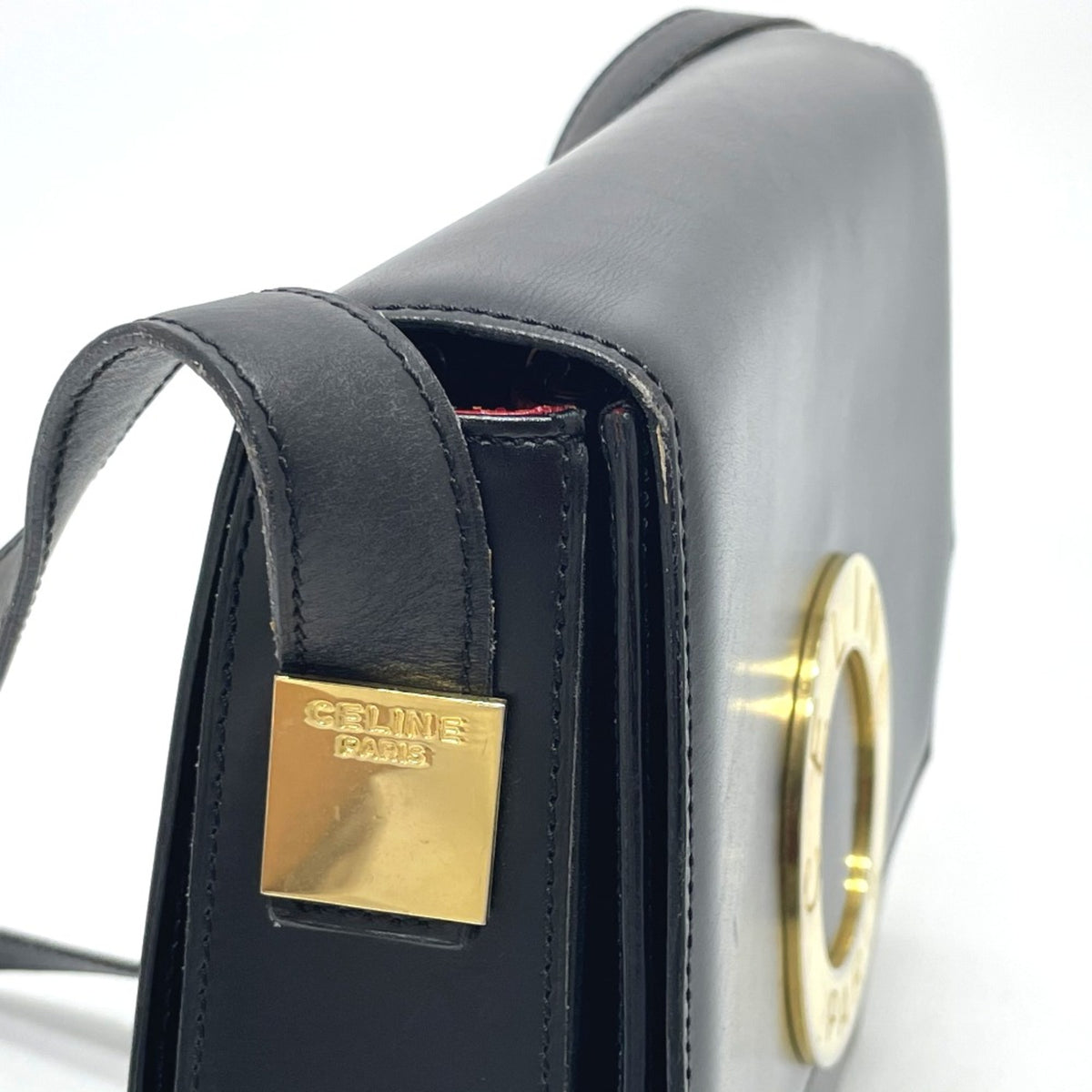 Celine Black Leather Shoulder Bag (Pre-Owned)