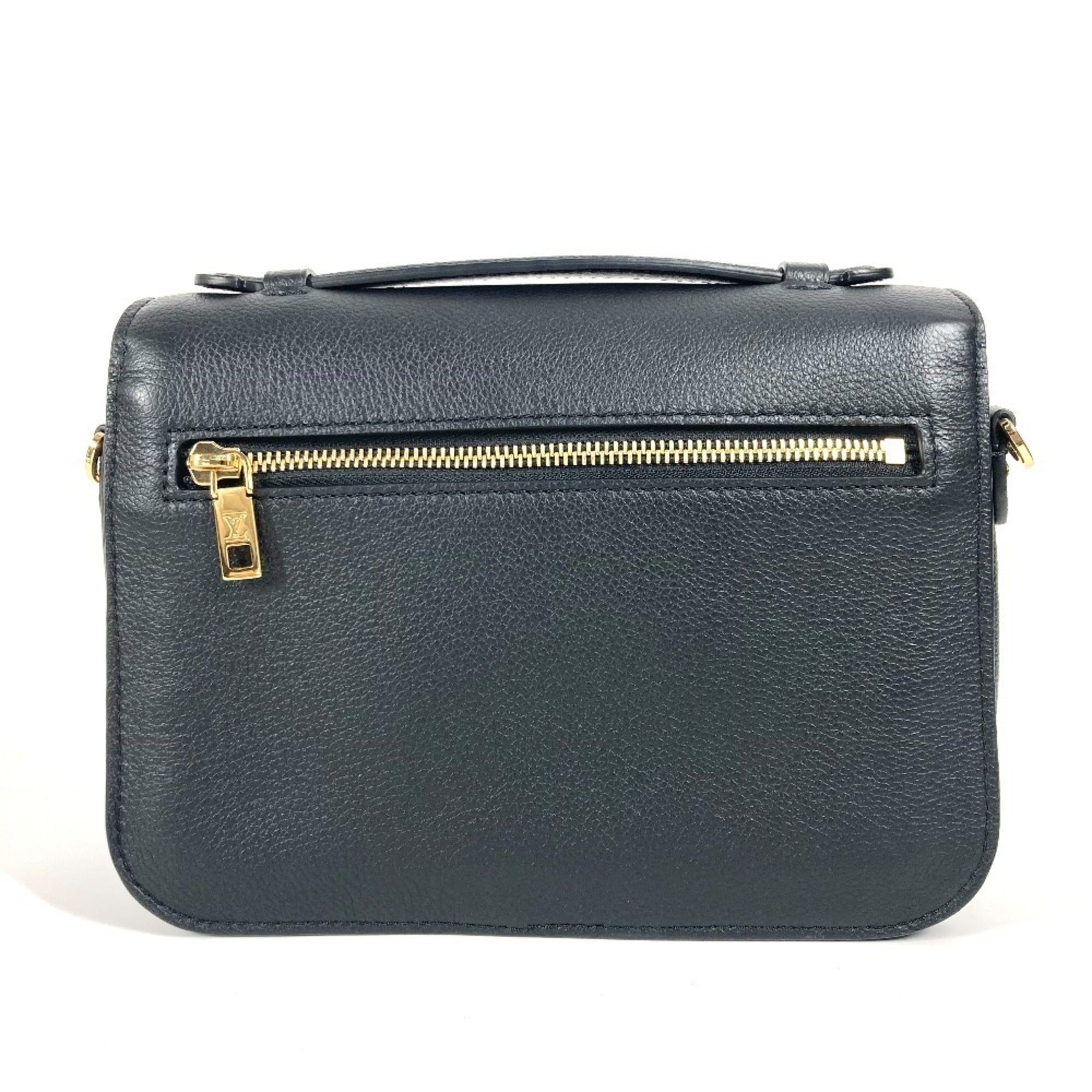 Louis Vuitton Black Noir Leather Handbag Shoulder Bag (Pre-Owned)