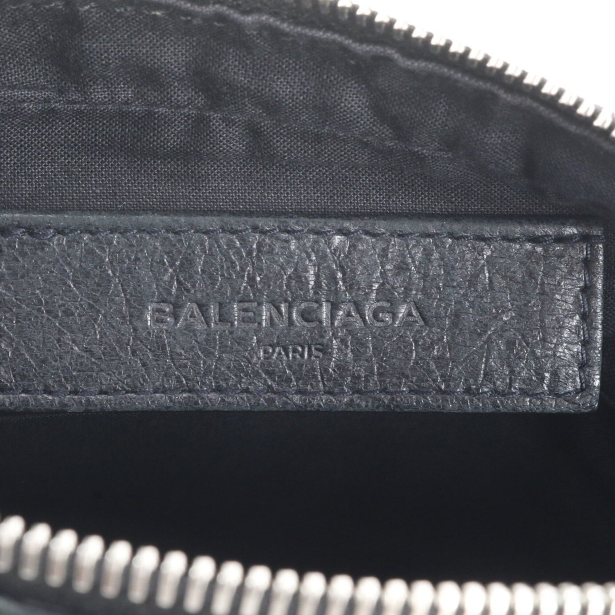 Balenciaga Black Leather Pouch Sling Bag (Pre-Owned)