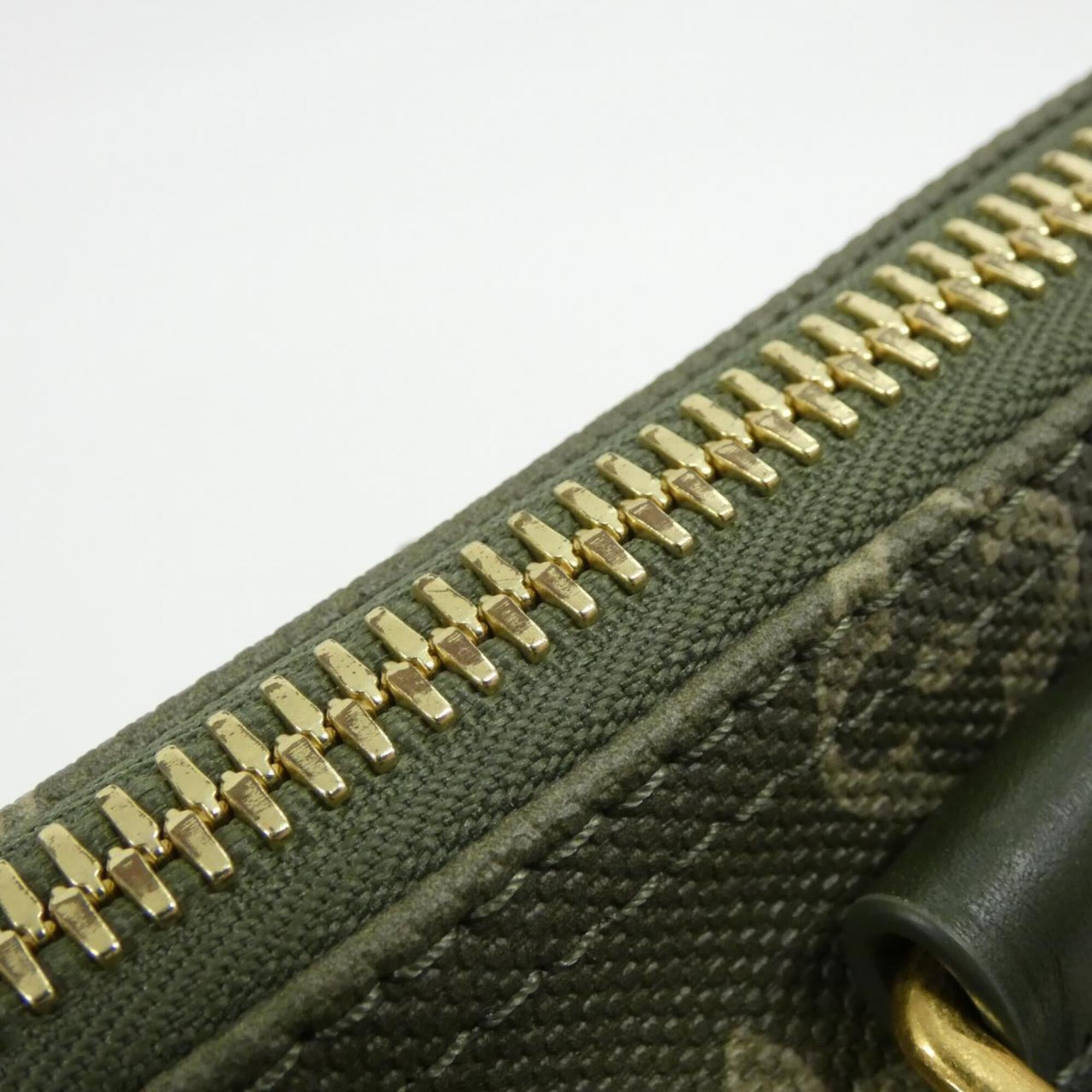 Louis Vuitton Green Khaki Coated Canvas Boston Bag (Pre-Owned)