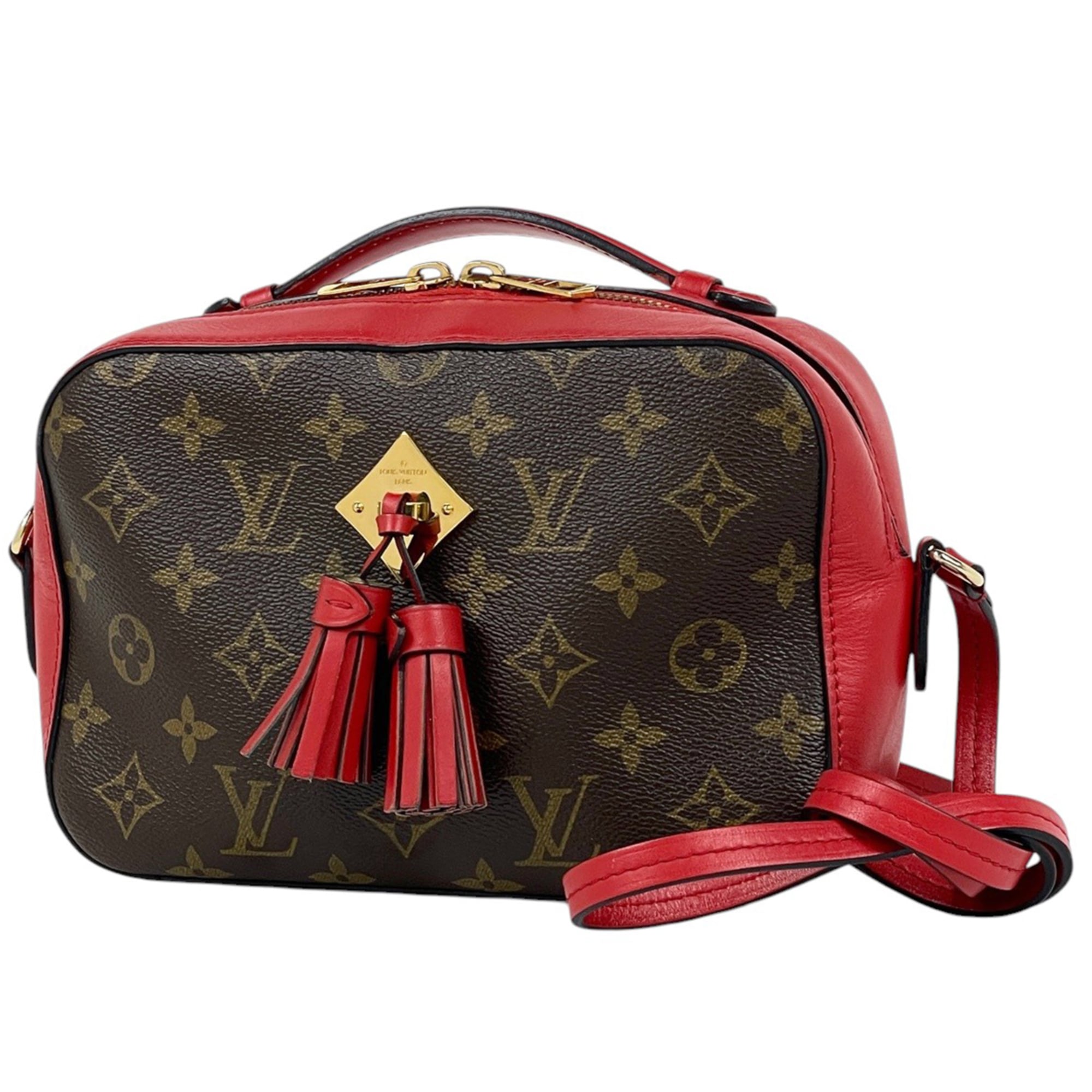 Louis Vuitton Brown Coquelicots Red Color Monogram Shoulder Bag (Pre-Owned)