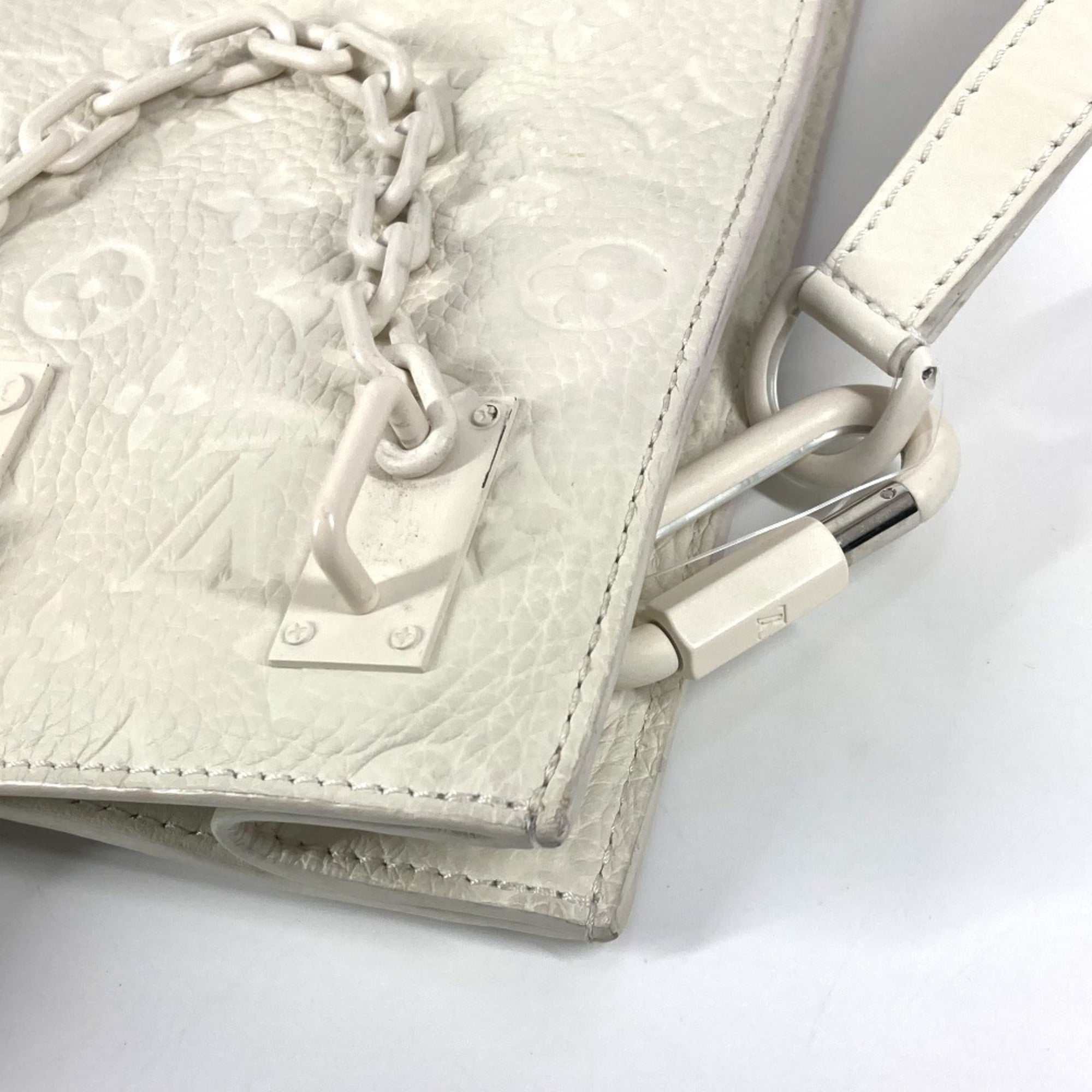 Louis Vuitton White Handbag Shoulder Bag Tote Bag (Pre-Owned)