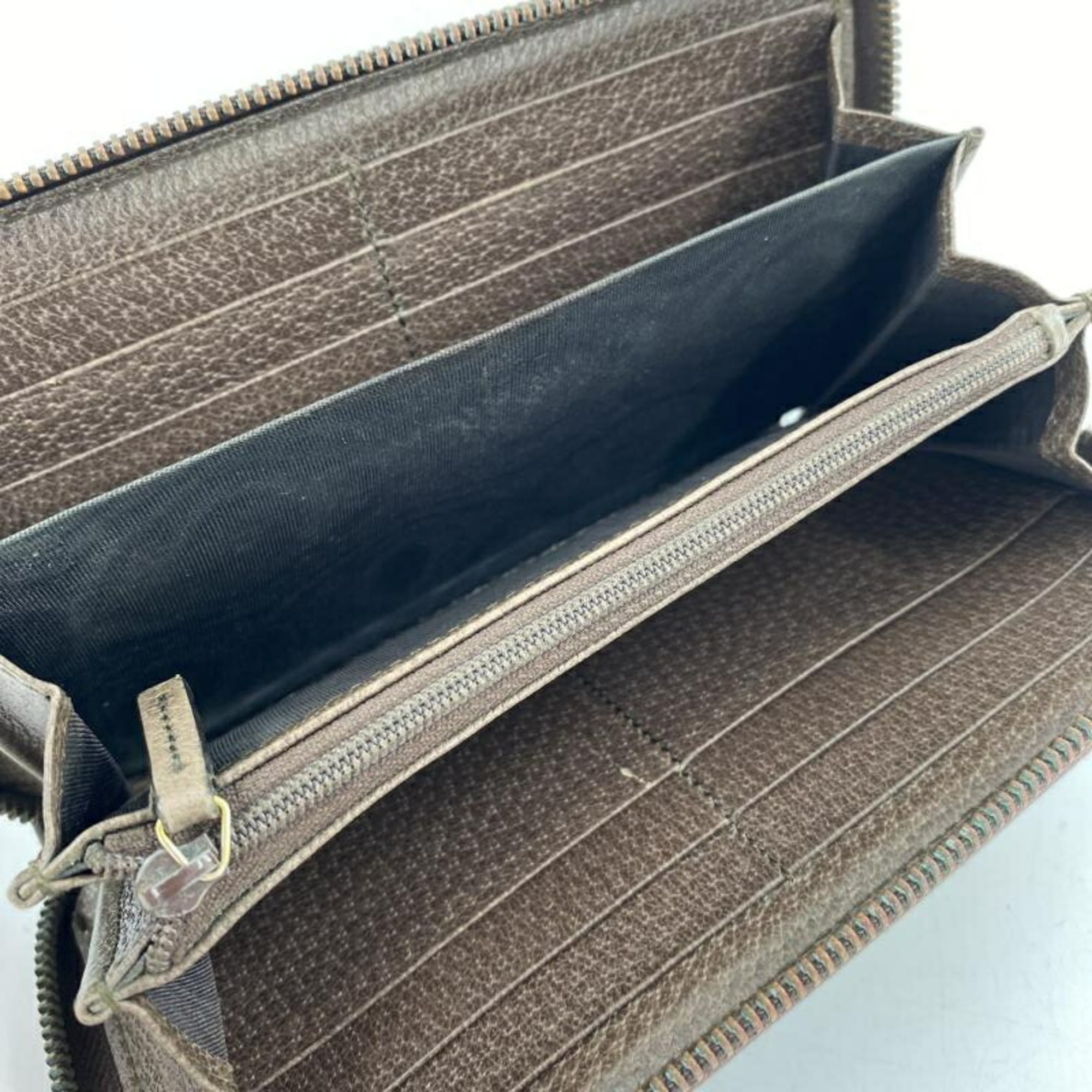 Gucci Brown Gg Supreme Long Wallet (Bi-Fold) (Pre-Owned)