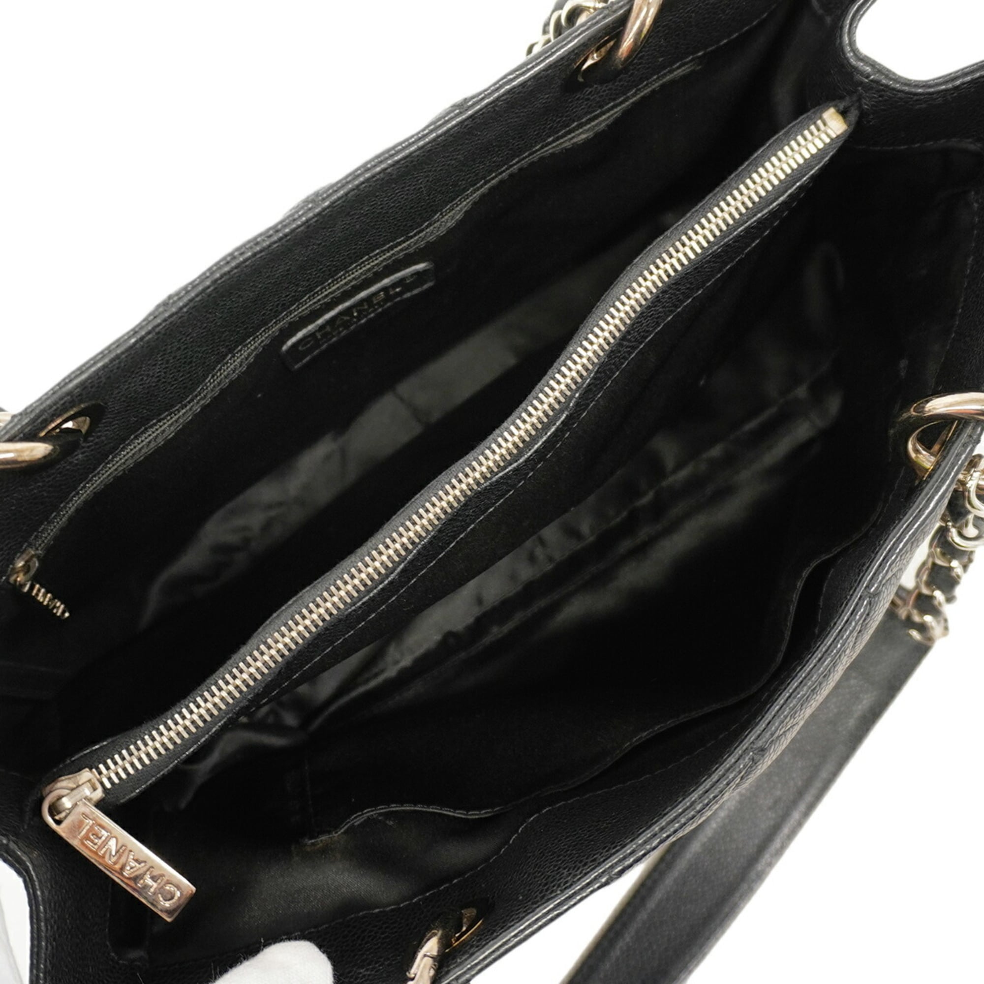 Chanel Black Grained Calfskin Tote Bag (Pre-Owned)
