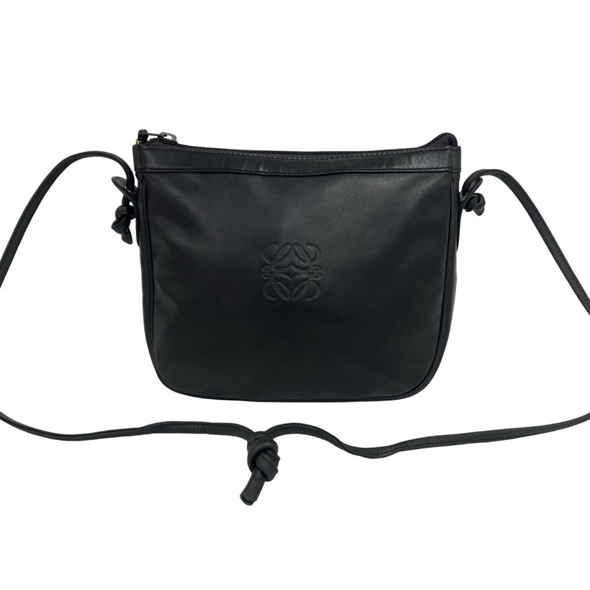 Loewe Black Leather Pochette Shoulder Bag (Pre-Owned)