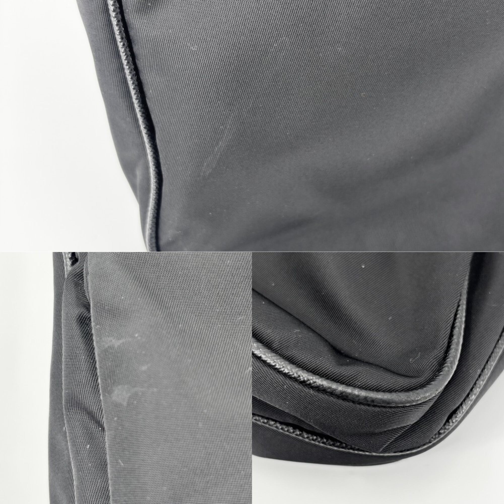 Prada Black Nylon Leather Shoulder Bag (Pre-Owned)