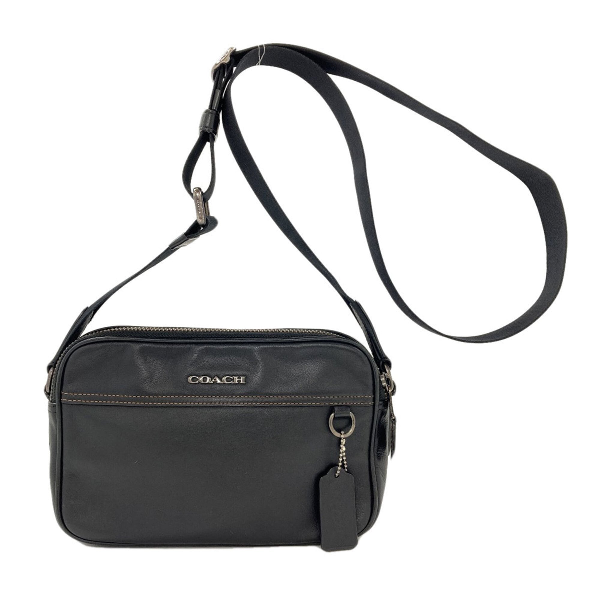 Coach Black Leather Shoulder Bag (Pre-Owned)
