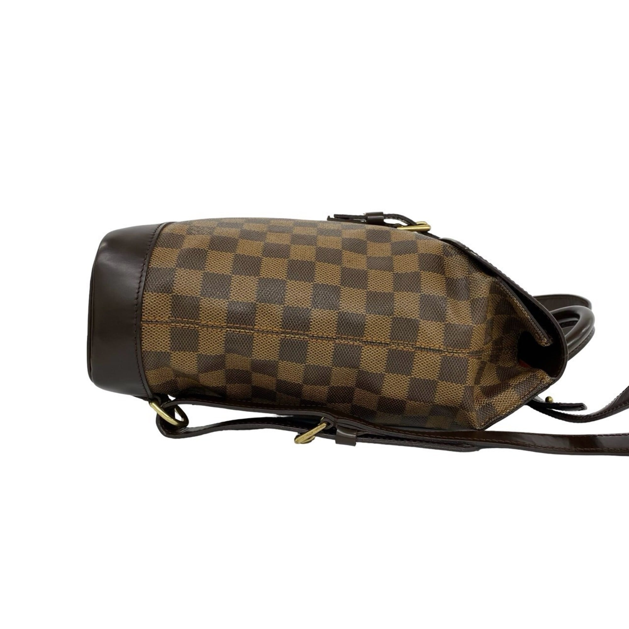 Louis Vuitton Brown Leather Pvc Backpack (Pre-Owned)