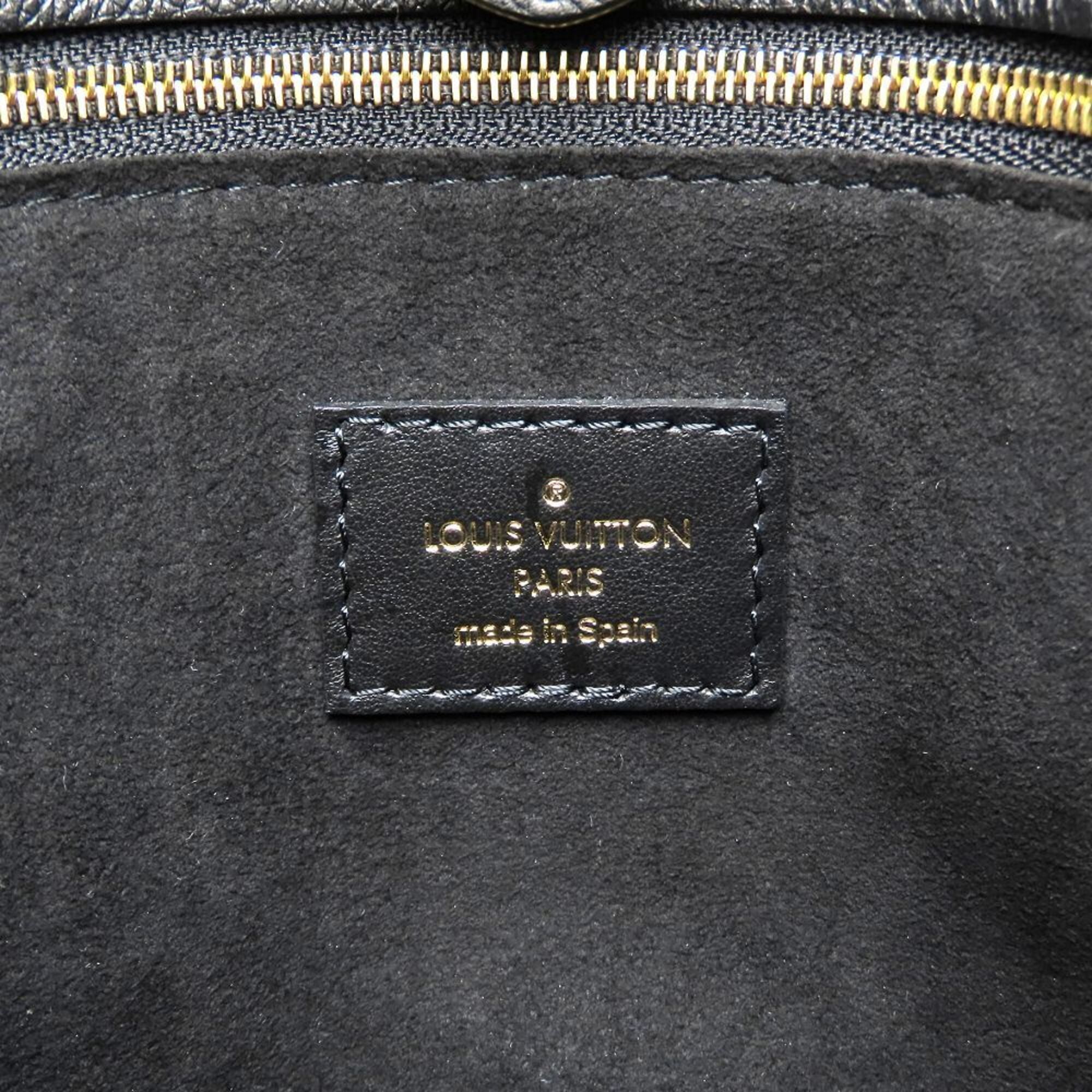 Louis Vuitton Black Brown Monogram Leather Handbag (Pre-Owned)
