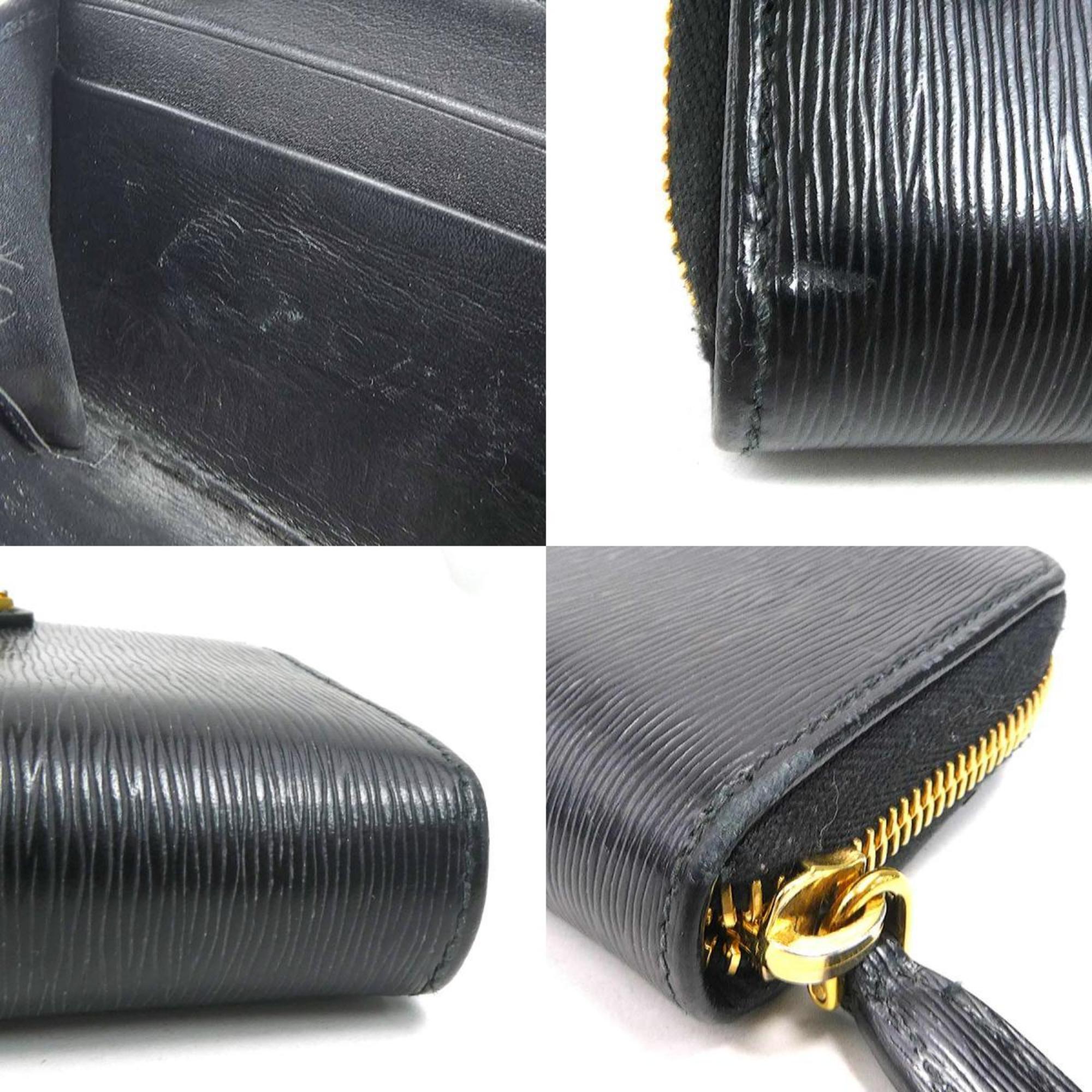 Prada Black Leather Coin Purse/Coin Case (Pre-Owned)