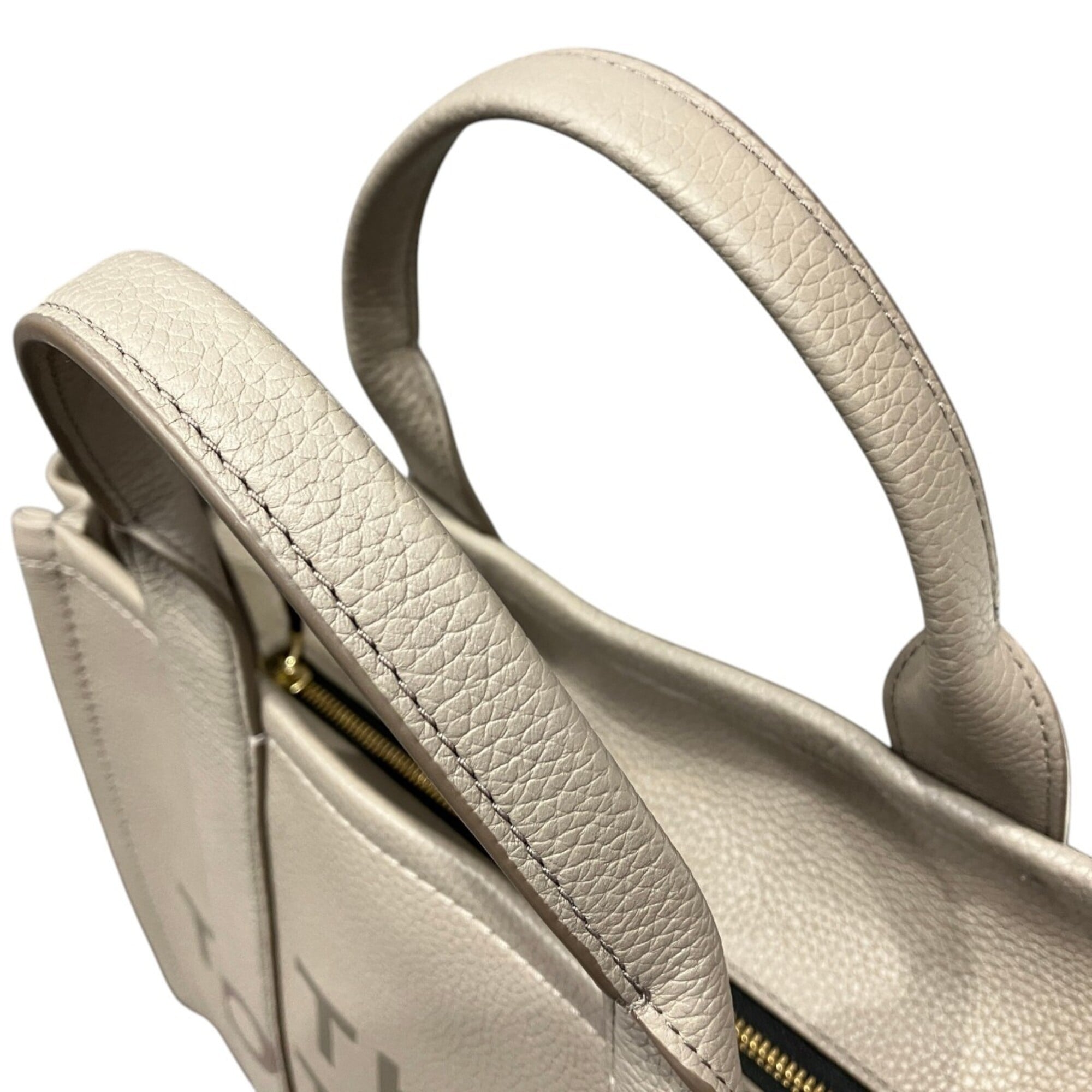 Marc Jacobs Beige Brown Leather Tote Bag (Pre-Owned)