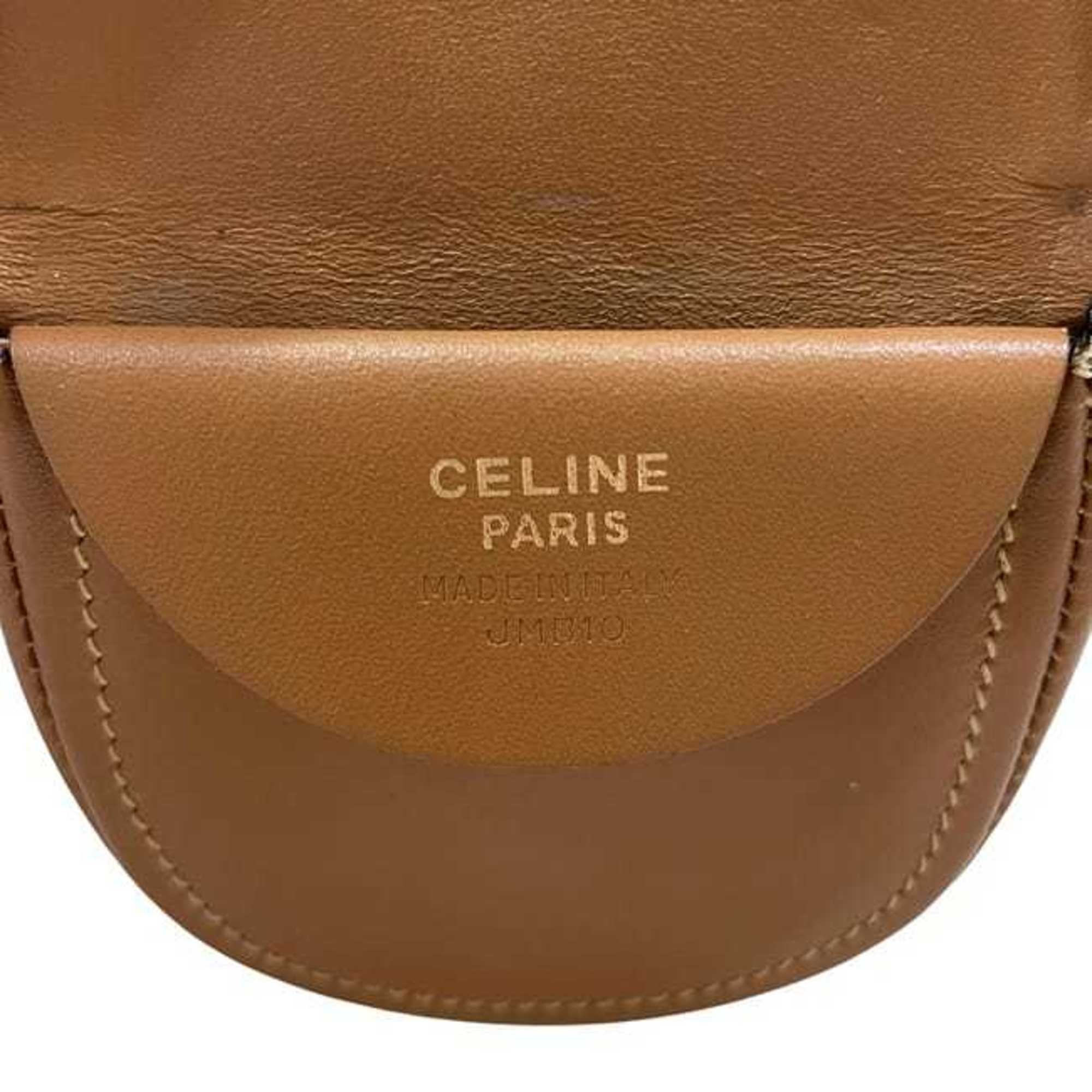 Celine Brown Pvc Leather Coin Purse/Coin Case (Pre-Owned)