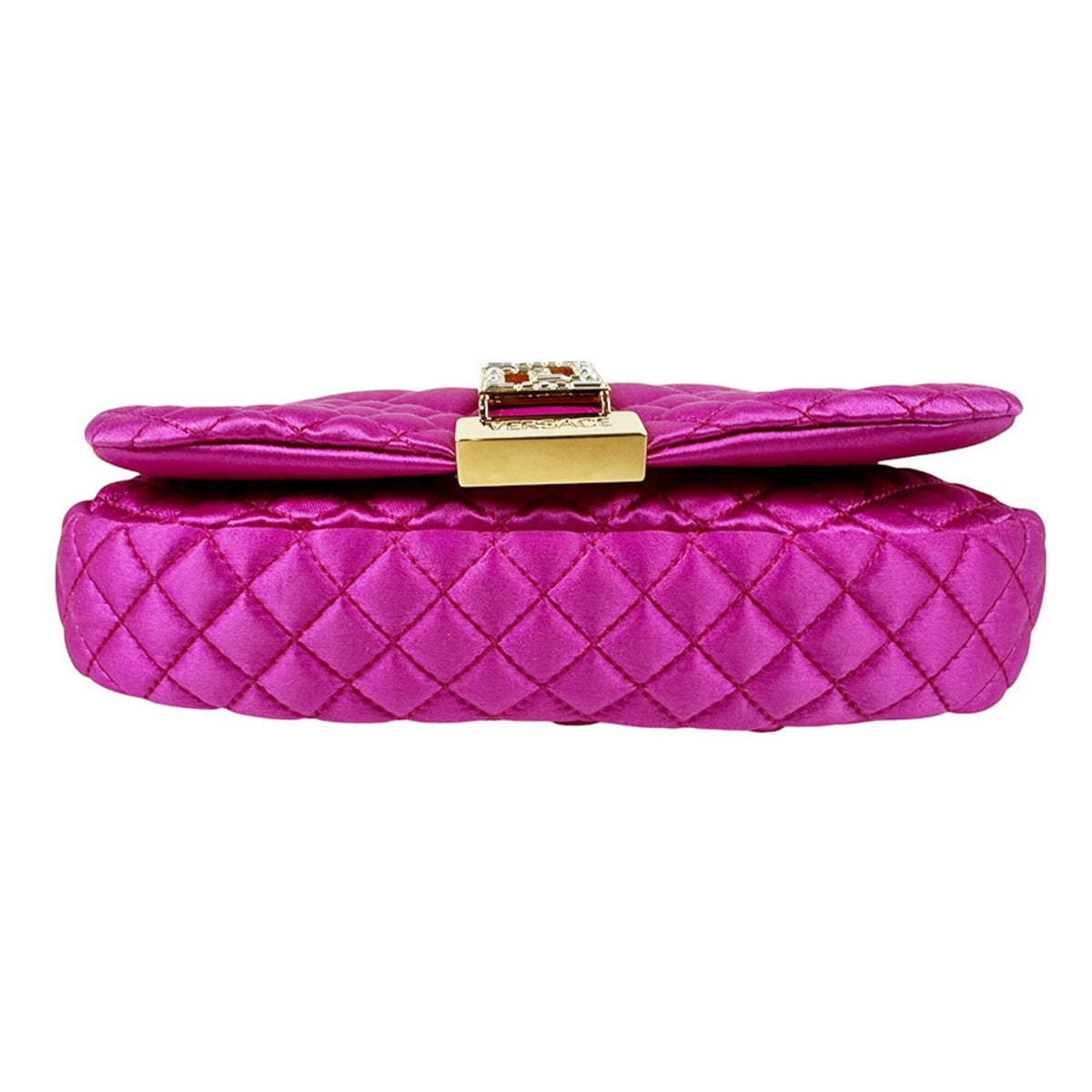 Versace Pink Satin Shoulder Bag (Pre-Owned)