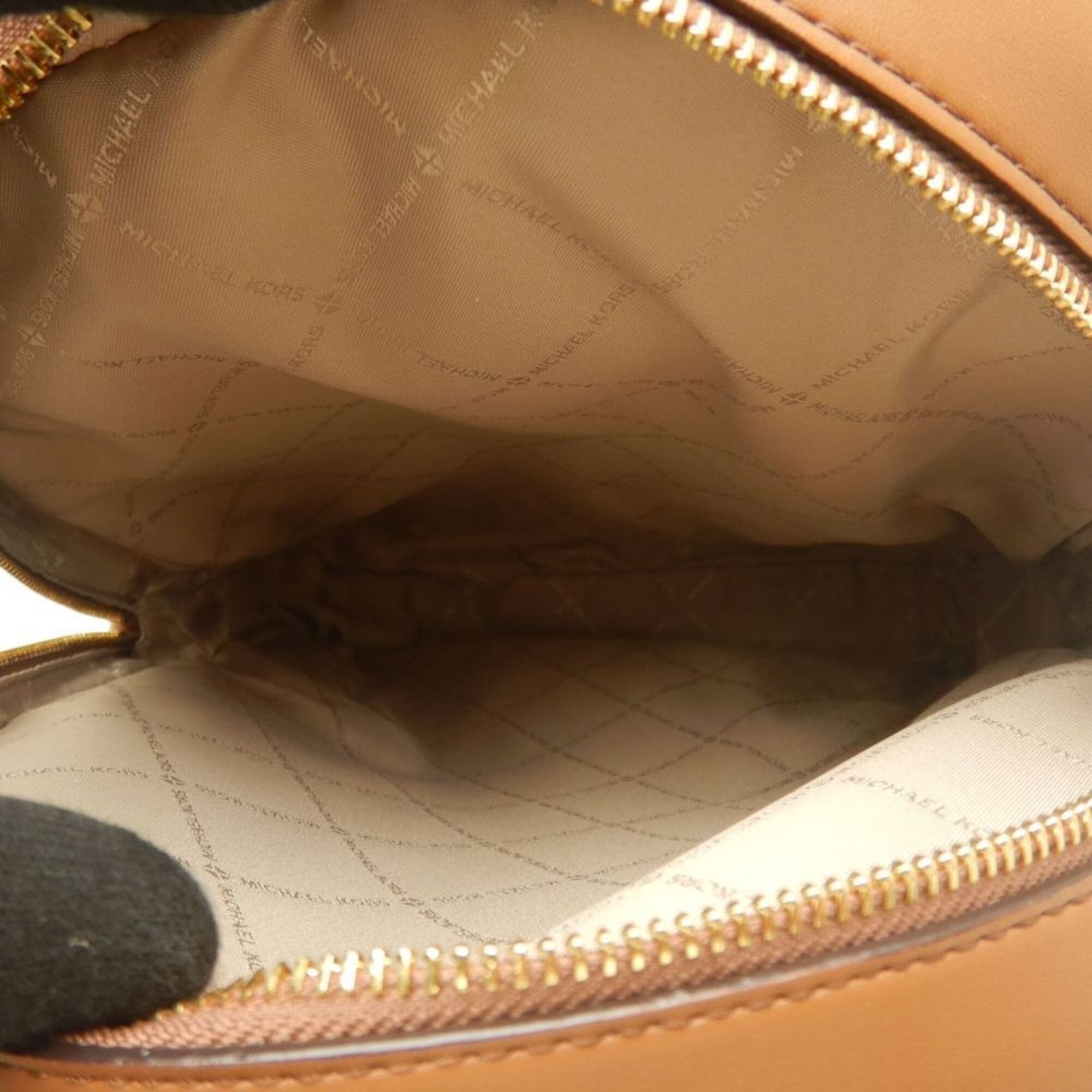 Michael Kors Brown Coated Canvas Leather Backpack (Pre-Owned)