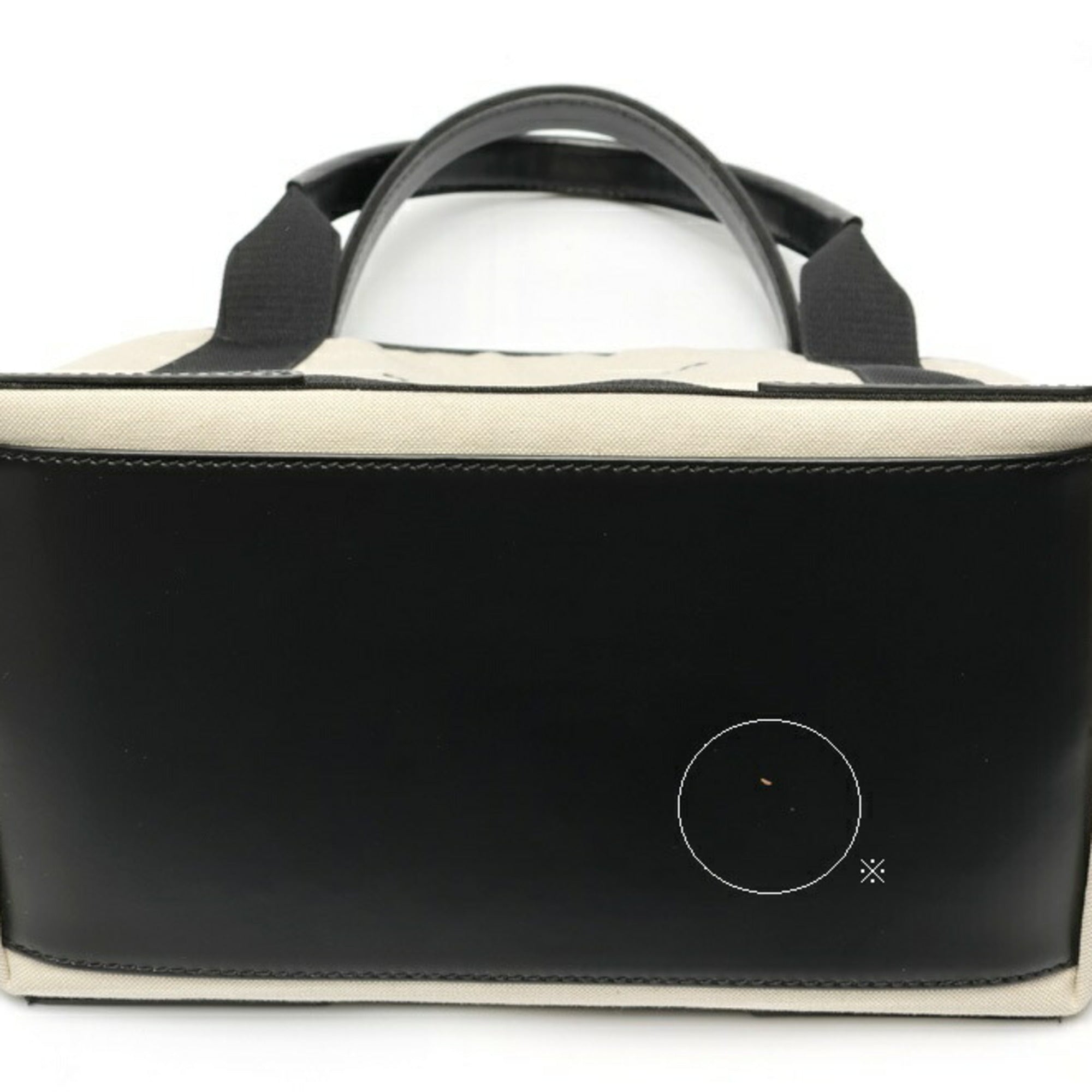 Balenciaga Black Ivory Canvas Leather Tote Bag (Pre-Owned)