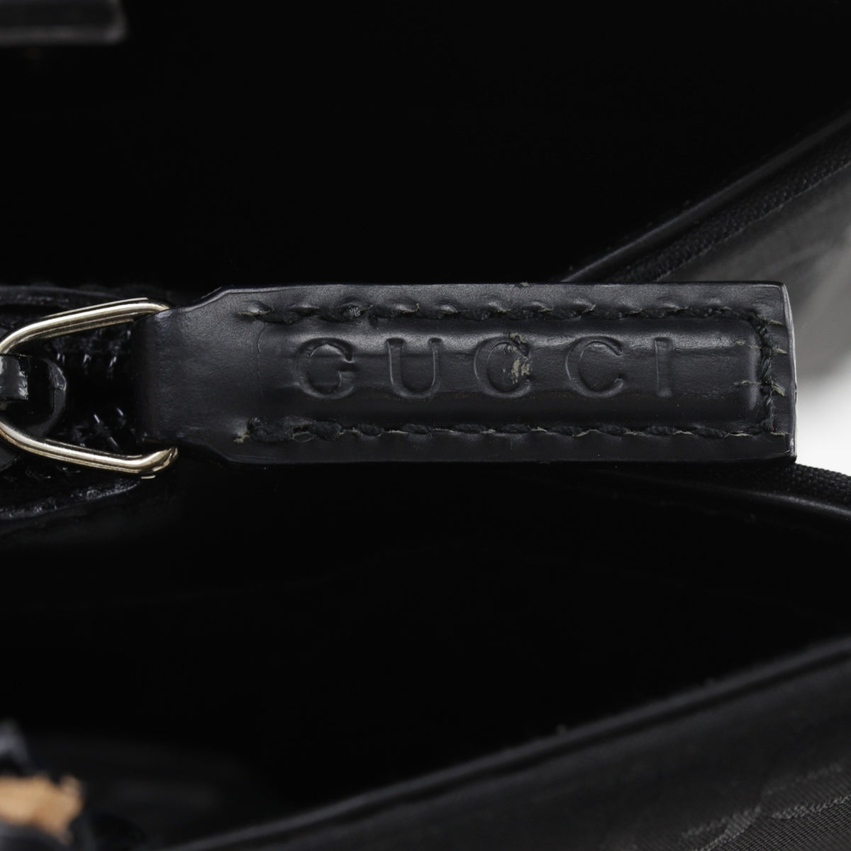 Gucci Black Nylon Canvas Tote Bag (Pre-Owned)