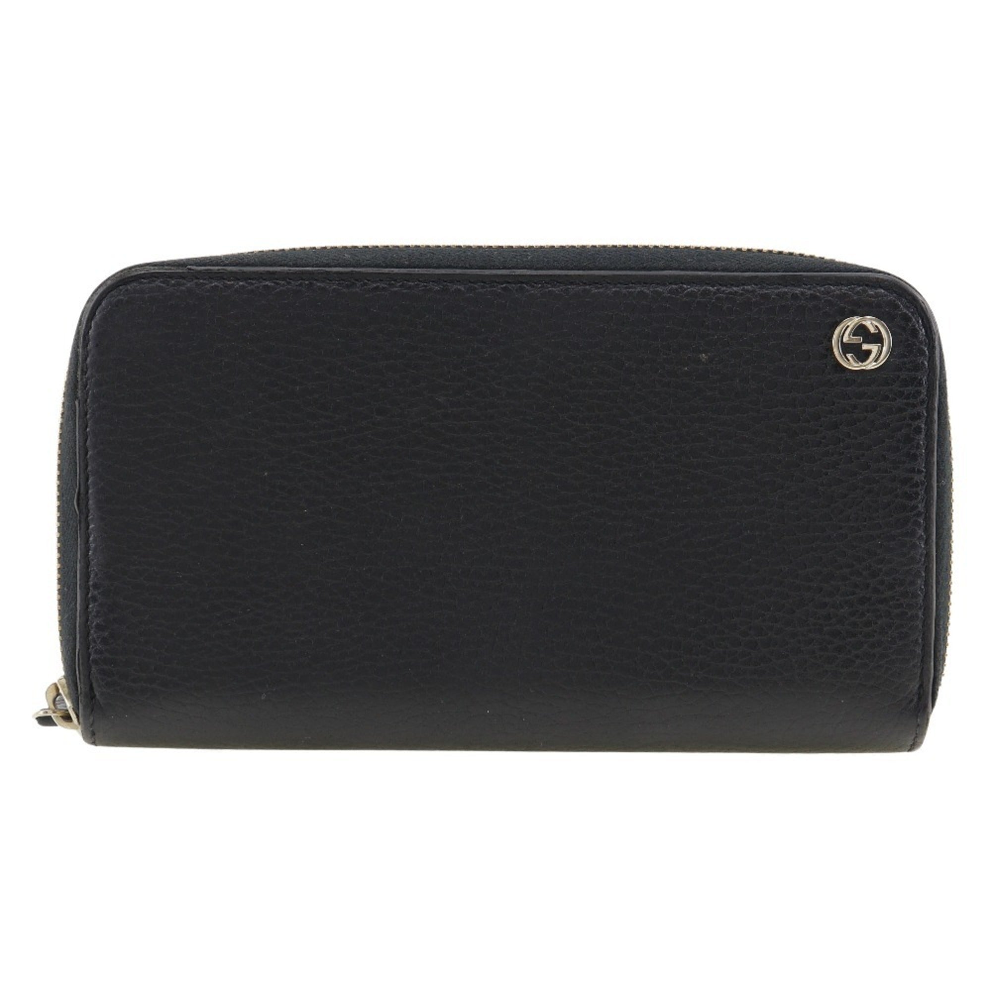 Gucci Black Leather Long Wallet (Bi-Fold) (Pre-Owned)