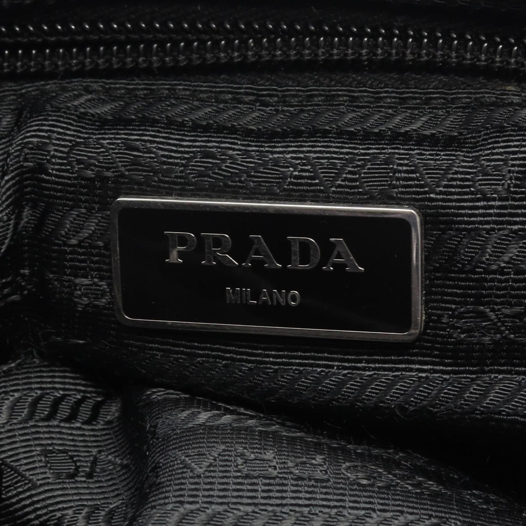 Prada Black Nylon Saffiano Triangle Shoulder Bag (Pre-Owned)