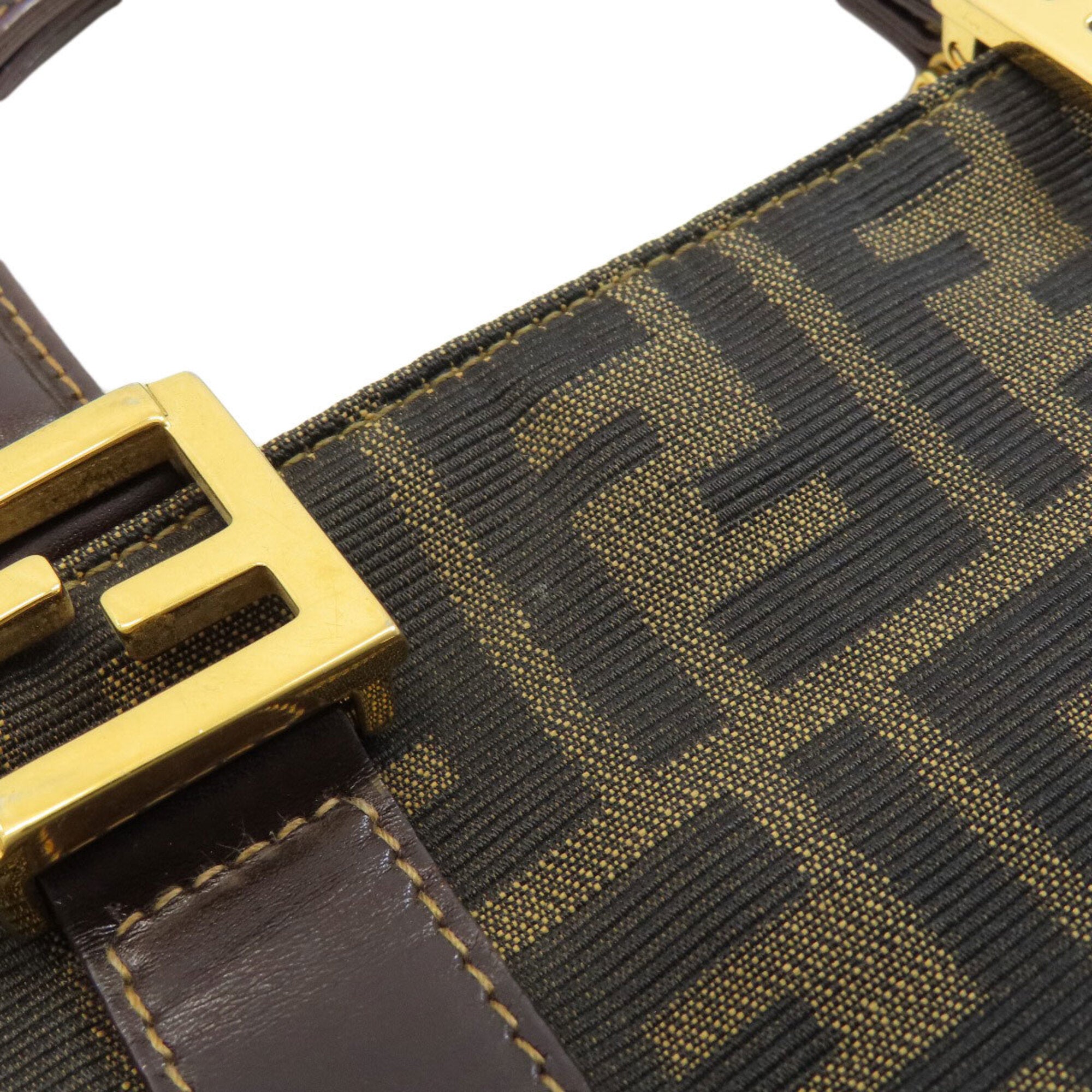Fendi Zucca Brown Zucca Handbag (Pre-Owned)