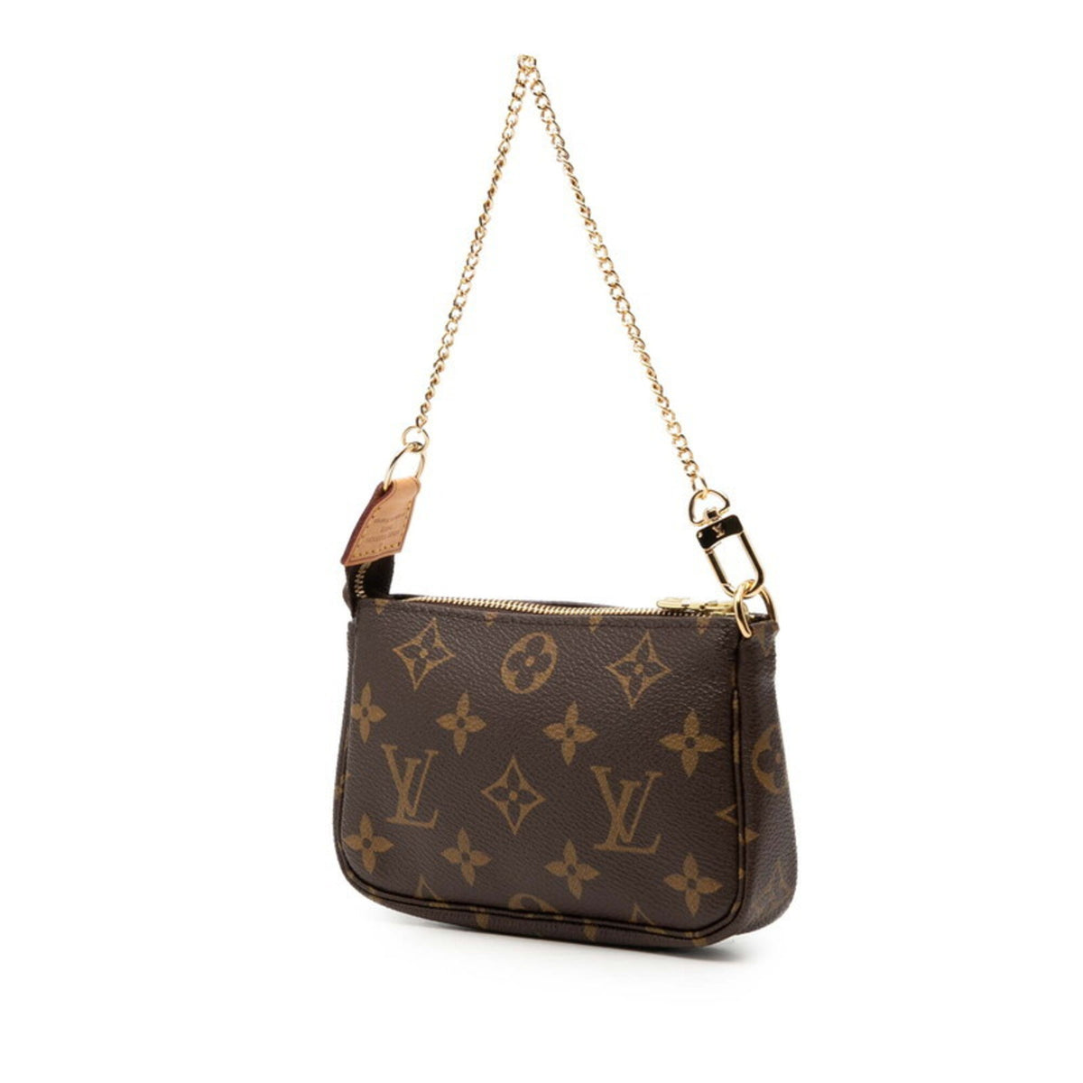 Louis Vuitton Brown Pvc Leather Handbag Pochette Pouch (Pre-Owned)