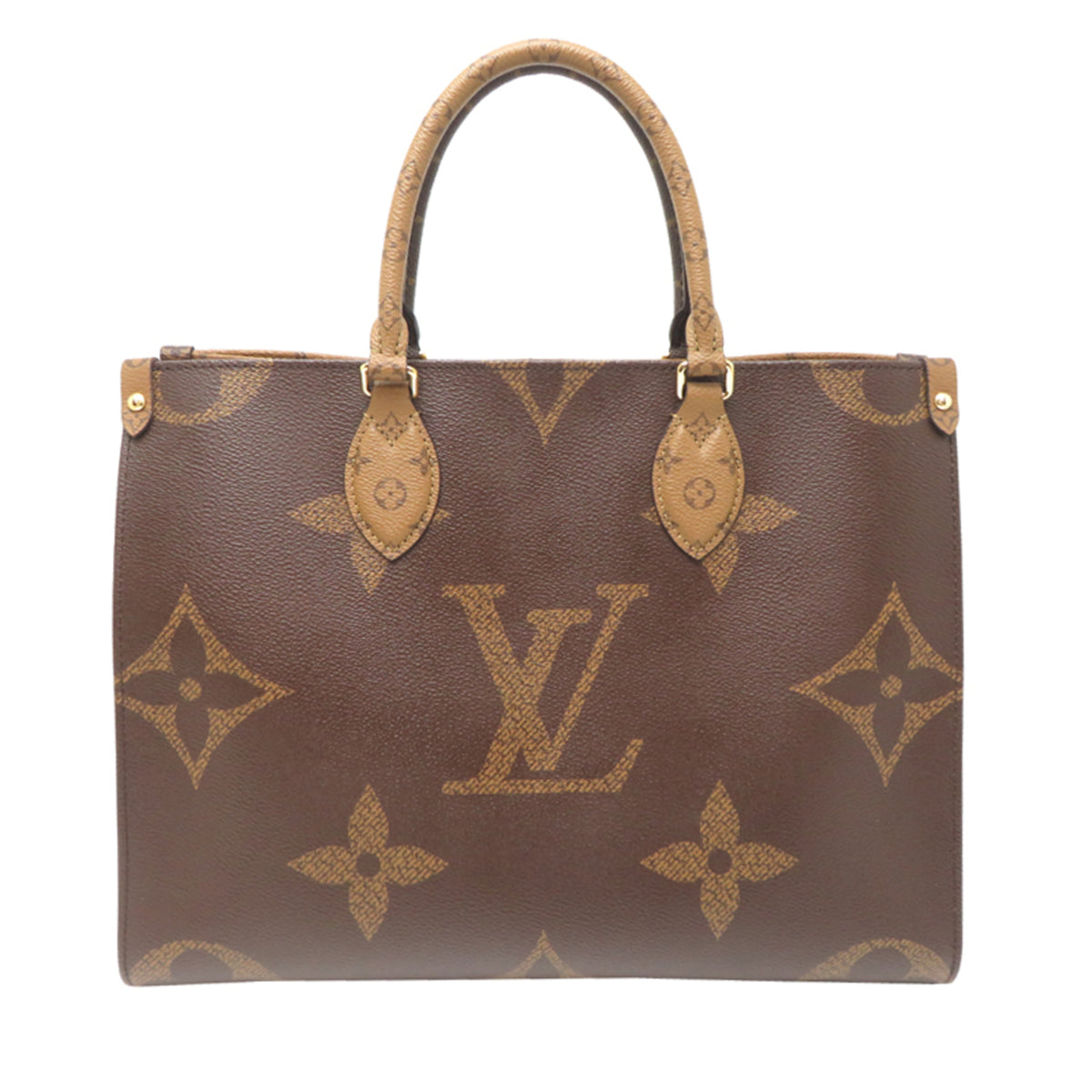 Louis Vuitton Brown Red Color Monogram Reverse Tote Bag (Pre-Owned)