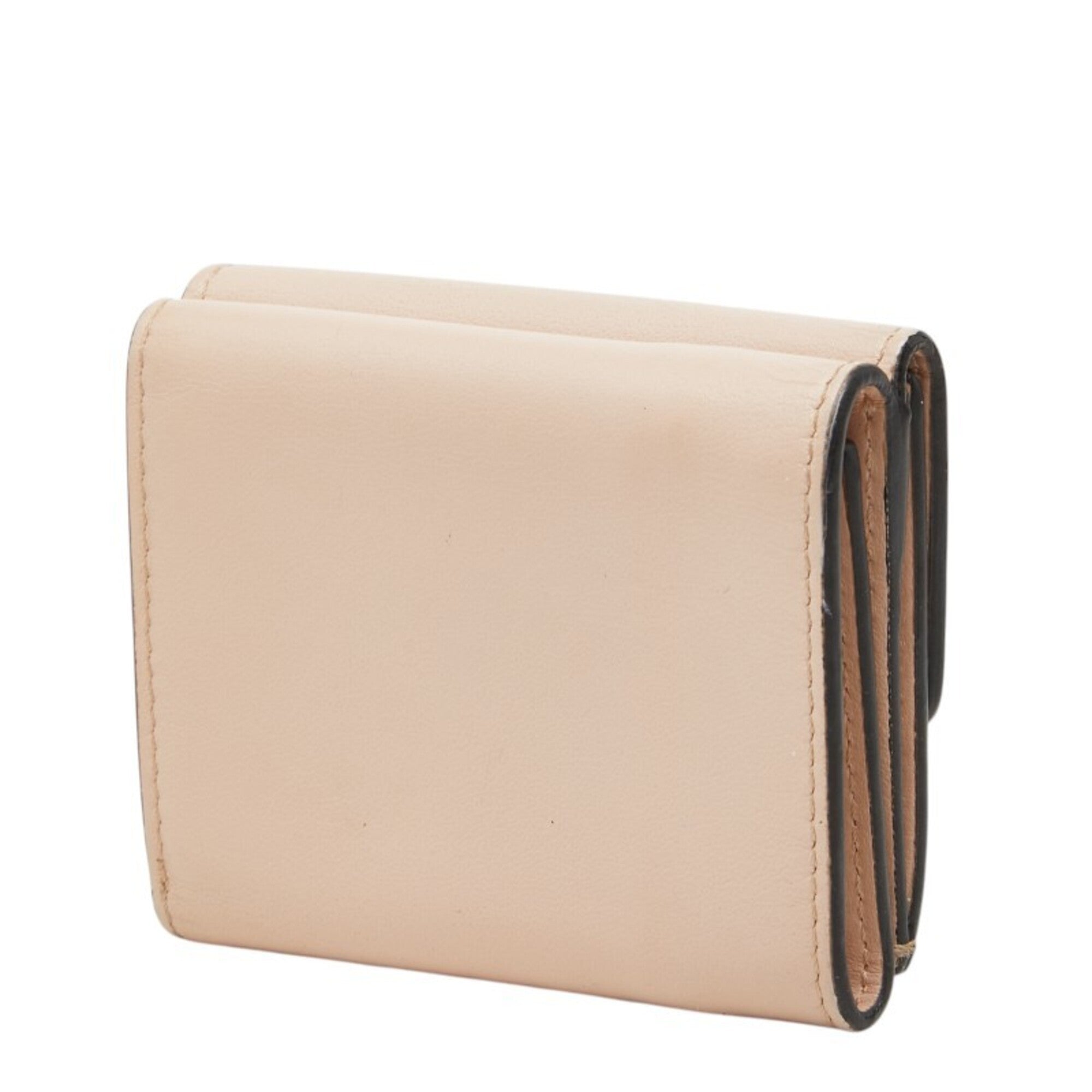 Fendi Pink Leather Wallet (Tri-Fold) (Pre-Owned)