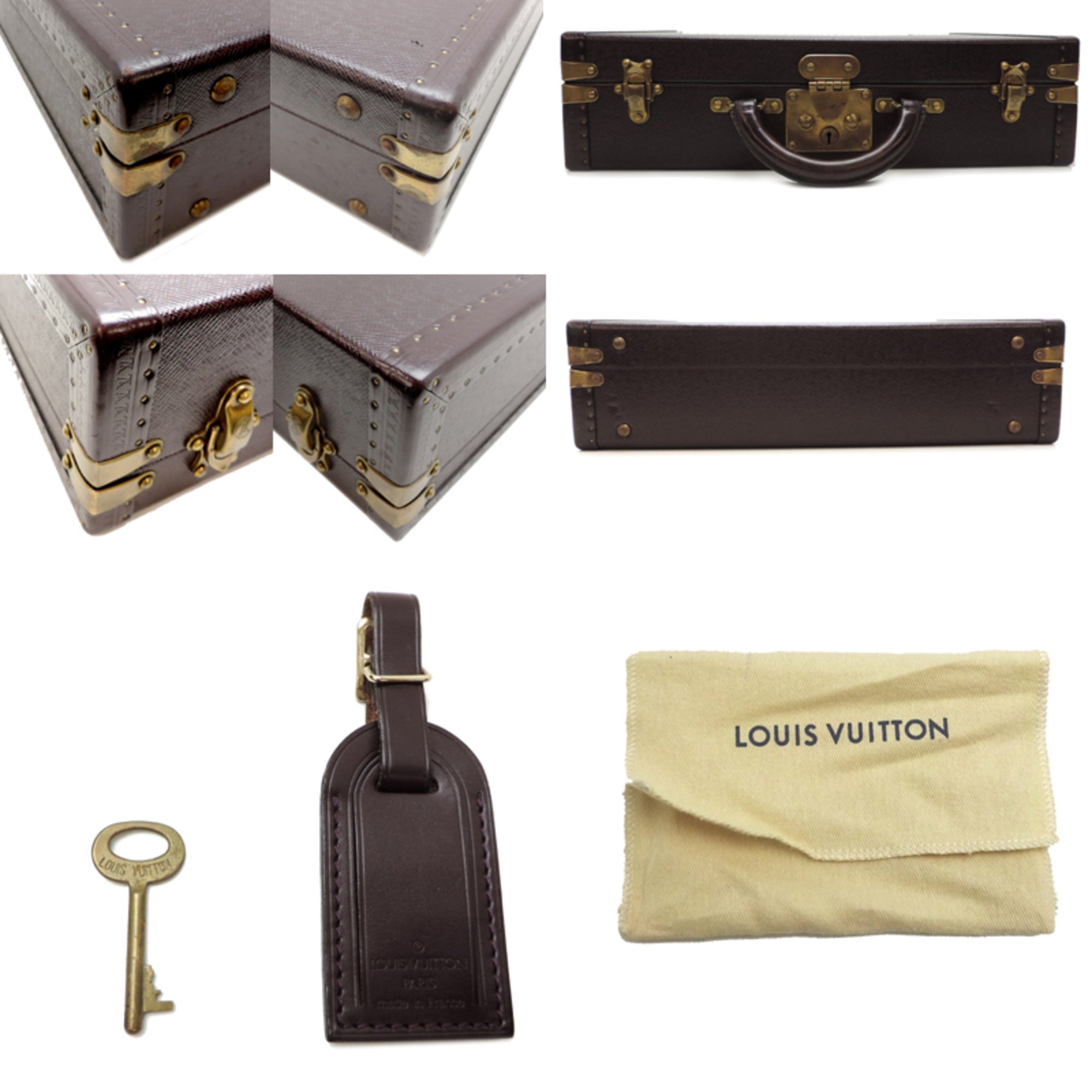 Louis Vuitton Acajou Red Brown Taiga Leather Attaché Case (Pre-Owned)