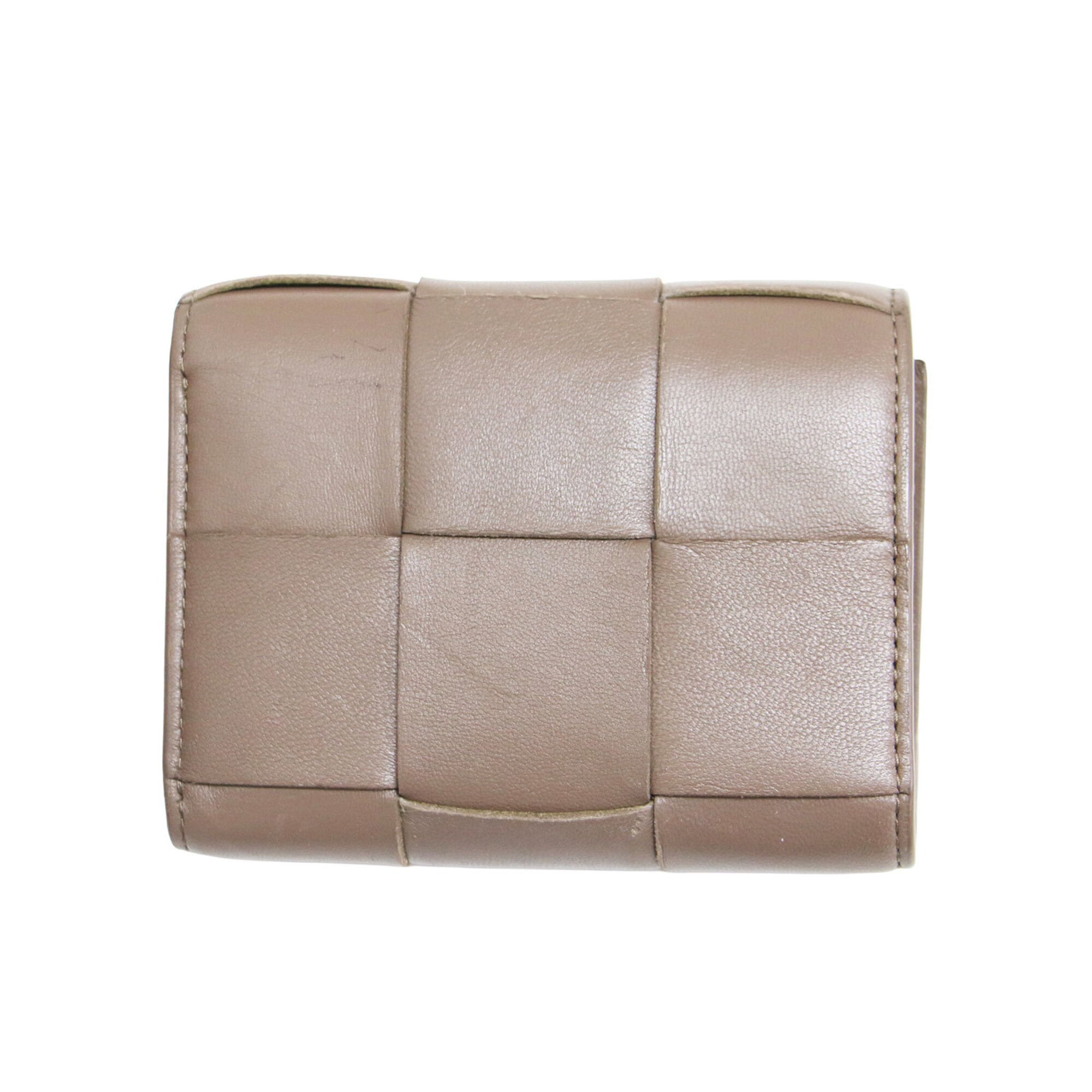 Bottega Veneta Brown Leather Wallet (Tri-Fold) (Pre-Owned)