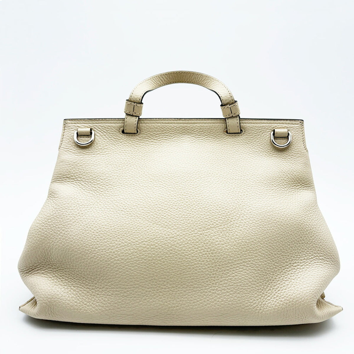 Gucci Bamboo Ivory Multi-Color Leather Shoulder Bag (Pre-Owned)