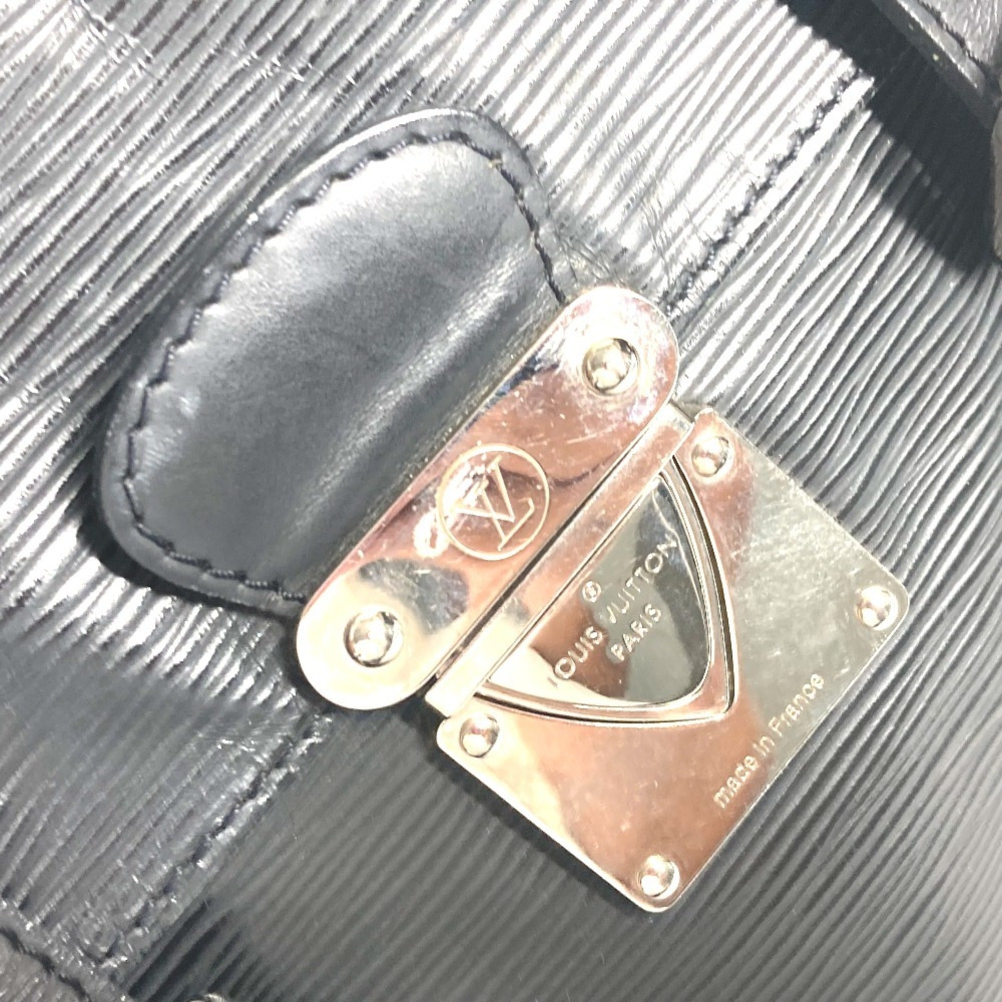 Louis Vuitton Black Noir Epi Leather Shoulder Bag Tote Bag (Pre-Owned)