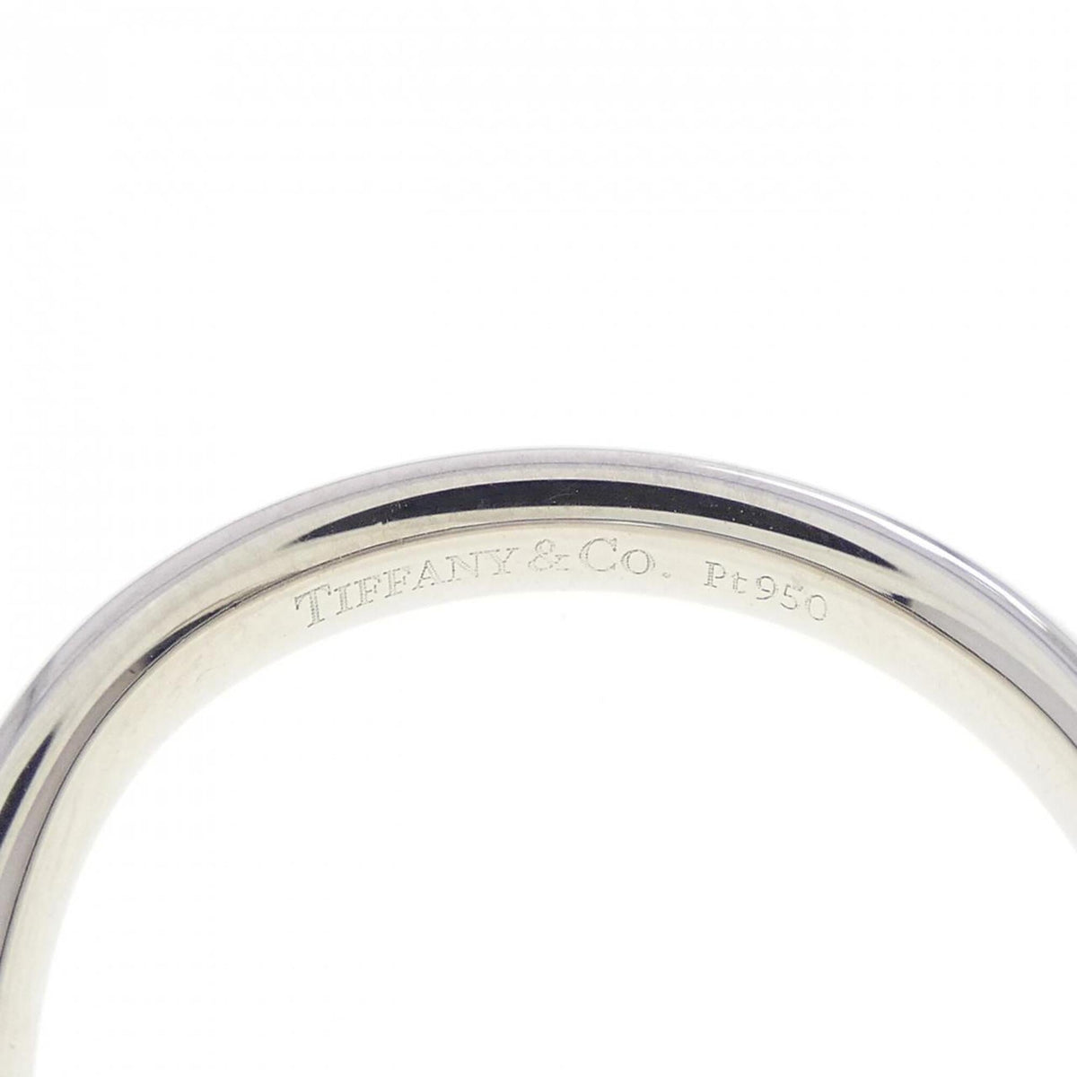 Tiffany Platinum Platinum 950 Band Ring (Pre-Owned)