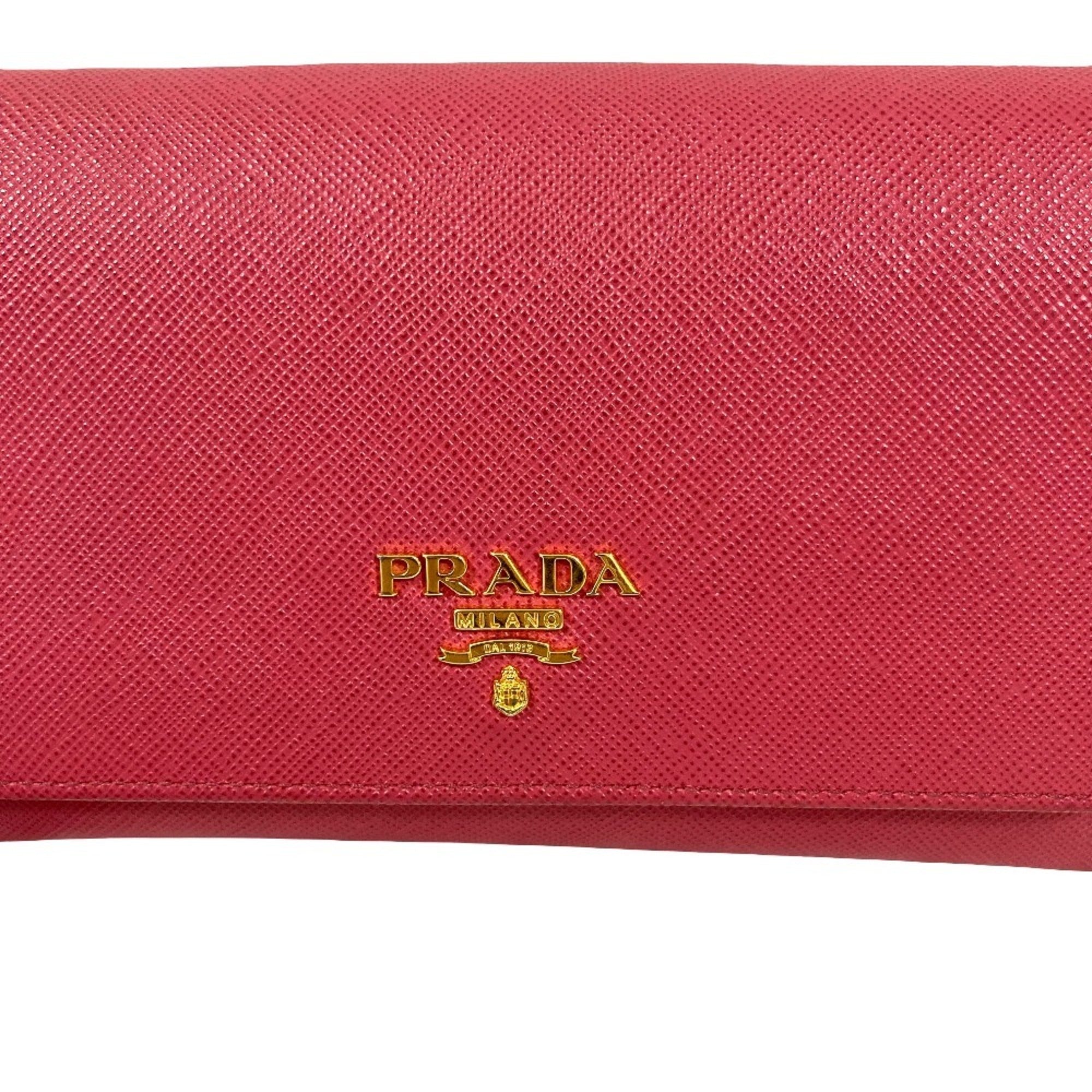 Prada Pink Saffiano Wallet (Bi-Fold) (Pre-Owned)