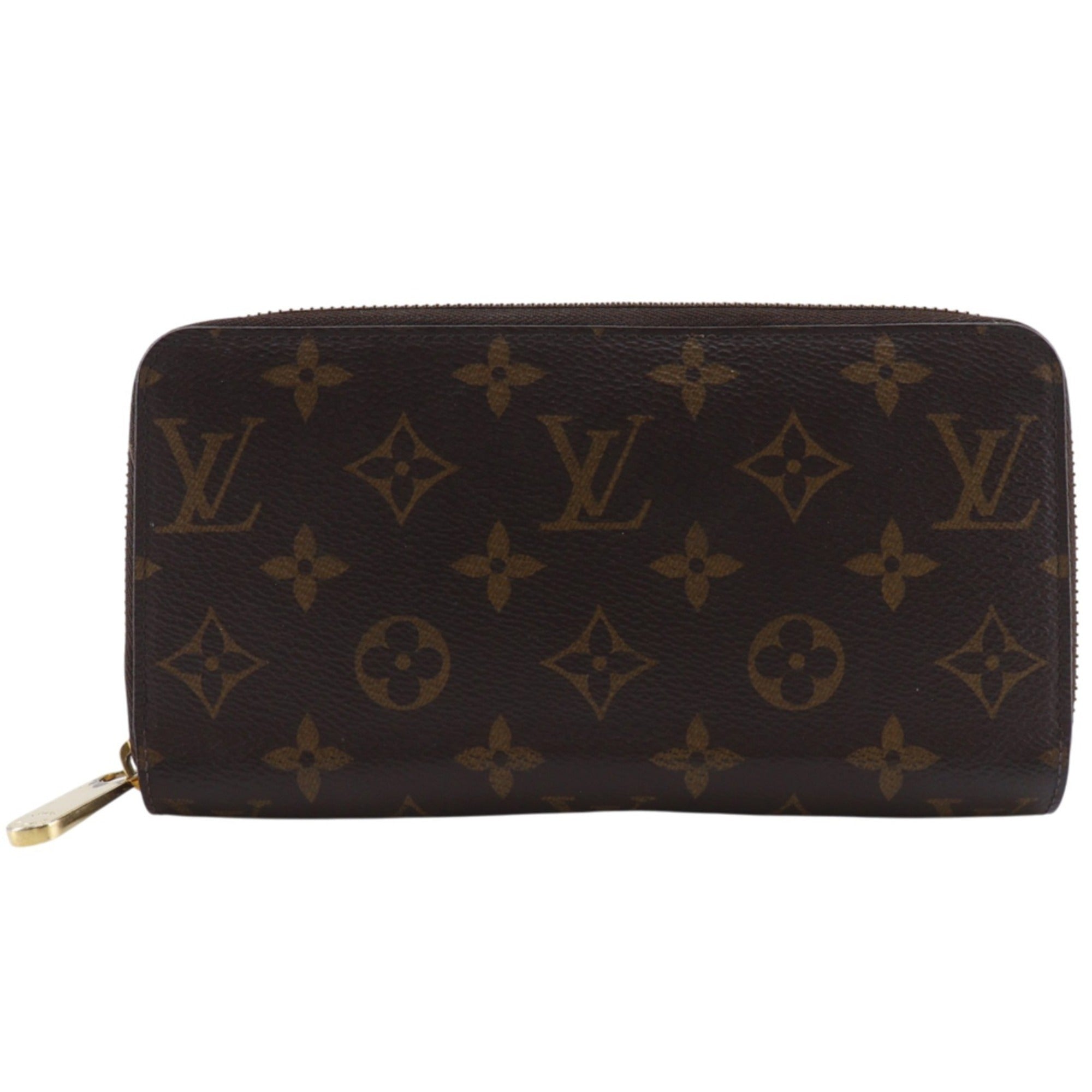 Louis Vuitton Brown Fuchsia Monogram Red Color Monogram Long Wallet (Bi-Fold) (Pre-Owned)