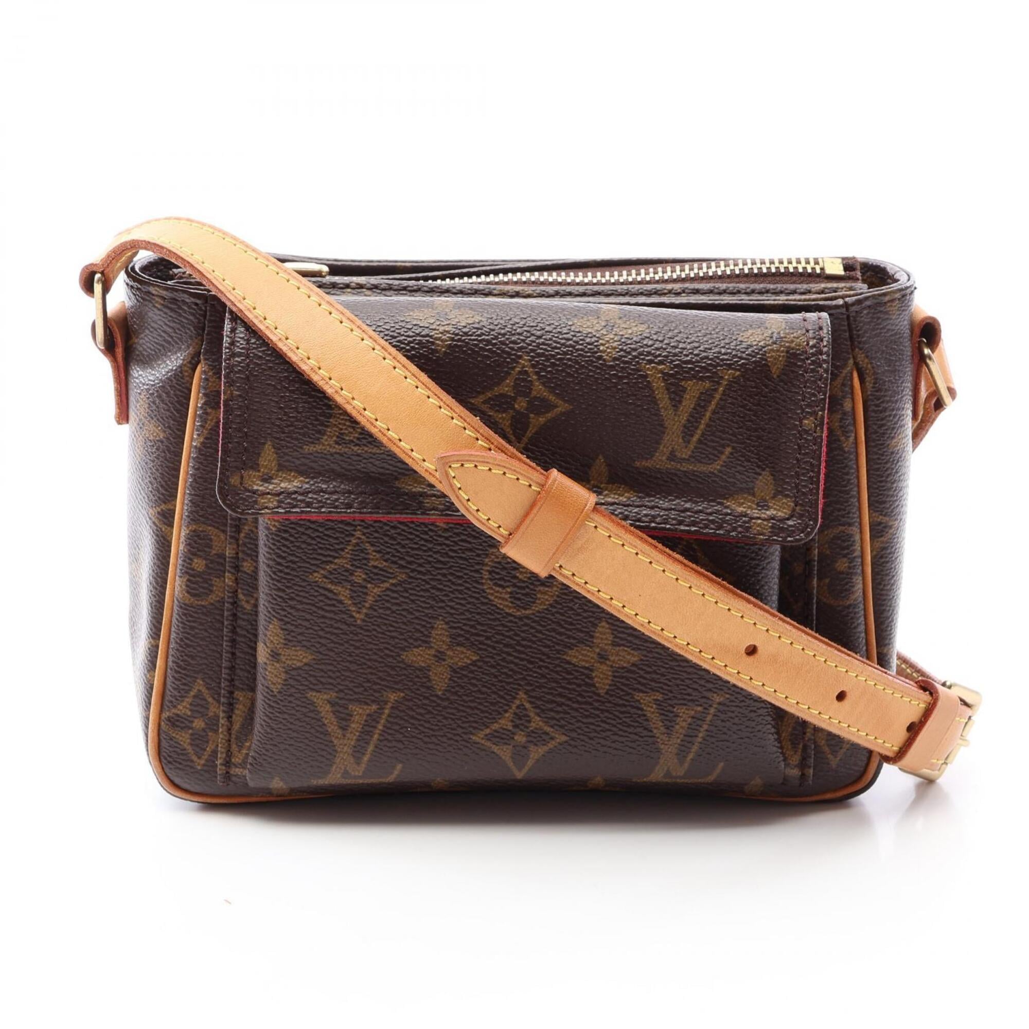Louis Vuitton Brown Monogram Coated Canvas Leather Handbag Shoulder Bag (Pre-Owned)