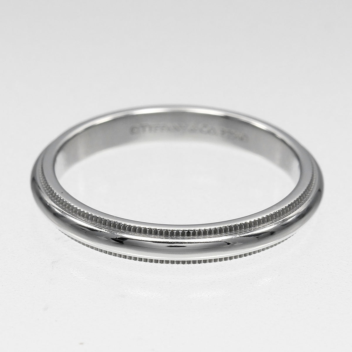 Tiffany Silver Platinum 950 Band Ring (Pre-Owned)